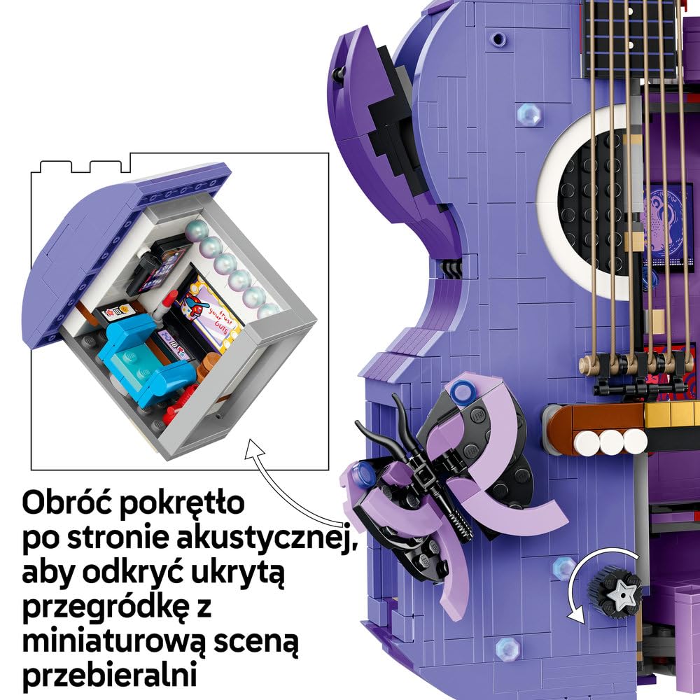 LEGO Editions Podwójna gitara Olivii Rodrigo 43031 | Muzyczna dekoracja, zestaw klocków dla dzieci, prezent dla fana muzyki pop, dla dziewczynek i chłopców 14+, 1228 elementów