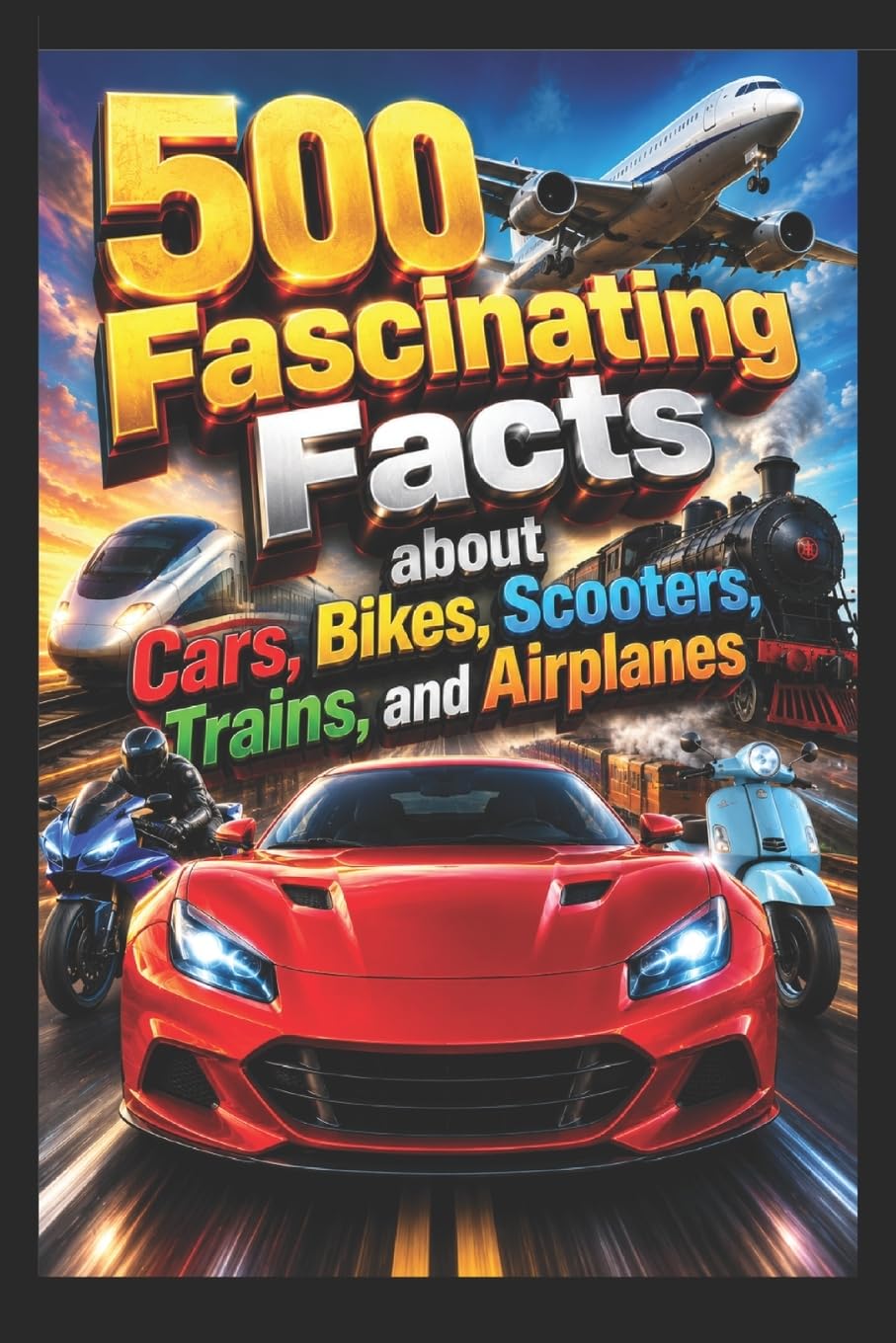 500 Fascinating Facts about Cars, Bikes, Scooters, Trains, and Airplanes: A Comprehensive Guide for Enthusiasts and Learners