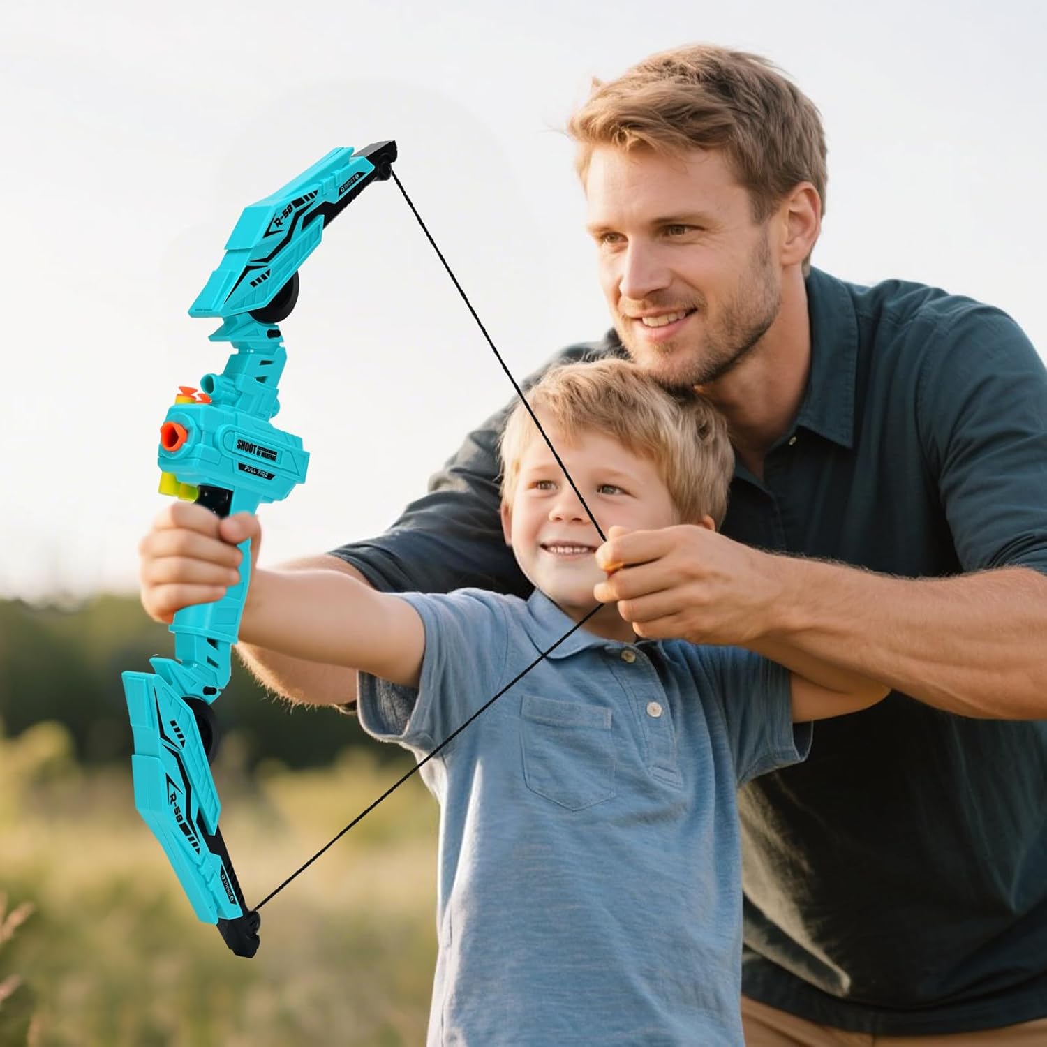 Bow and Arrow Set for Kids, Archery Toy Set Compliant for Nerf Dart, with 30 Soft Dart and 35 Suction Cup Arrows, Kids Outdoor Sports Toy Archery Gmaes for Boys Girls Ages 3-5 6-8 image 7 of 7 B0DZ6BK12Q