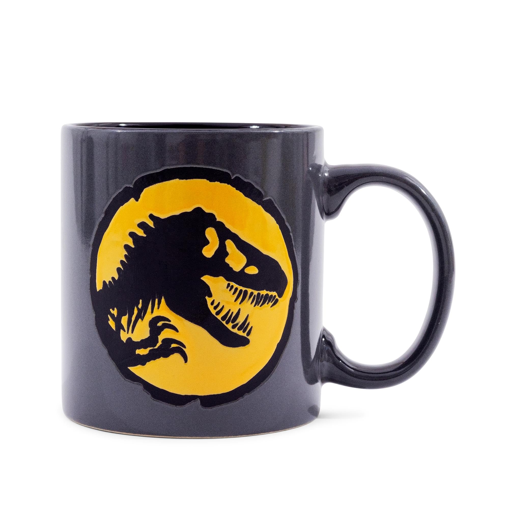 Jurassic World Dominion T-Rex Logo Wax-Resist Ceramic Coffee Mug | Holds 20 Ounces