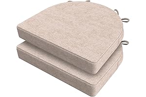 AAAAAcessories U-Shaped Bar Stool Cushions with Ties