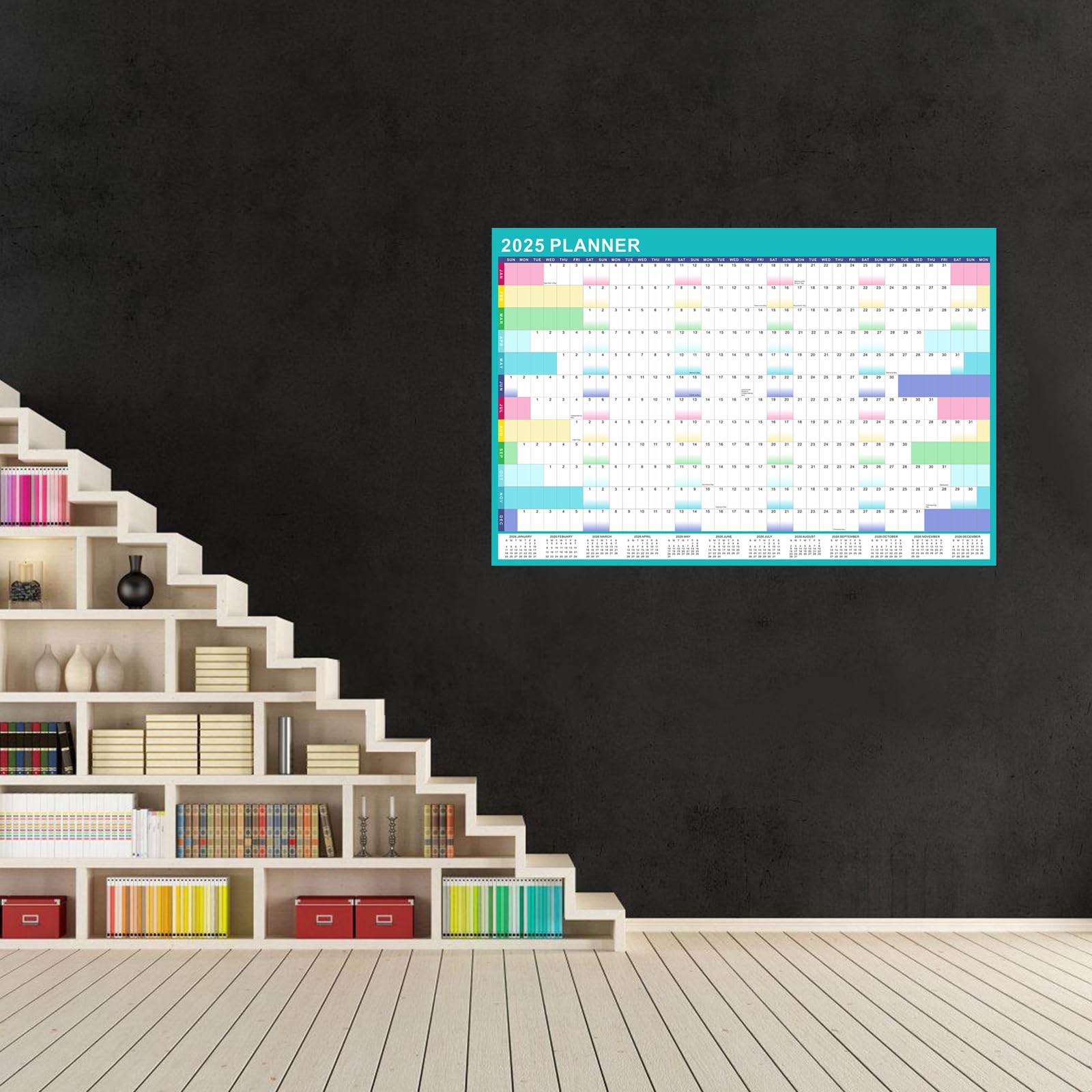Calendario De Pared 2025, Calendario De Pared Digital Con Pantalla Táctil - Excelente Calendario Anual Flexible Para Una Fácil Planificación,Calendario De Pared Grueso Para Todo El Año, Planificador A