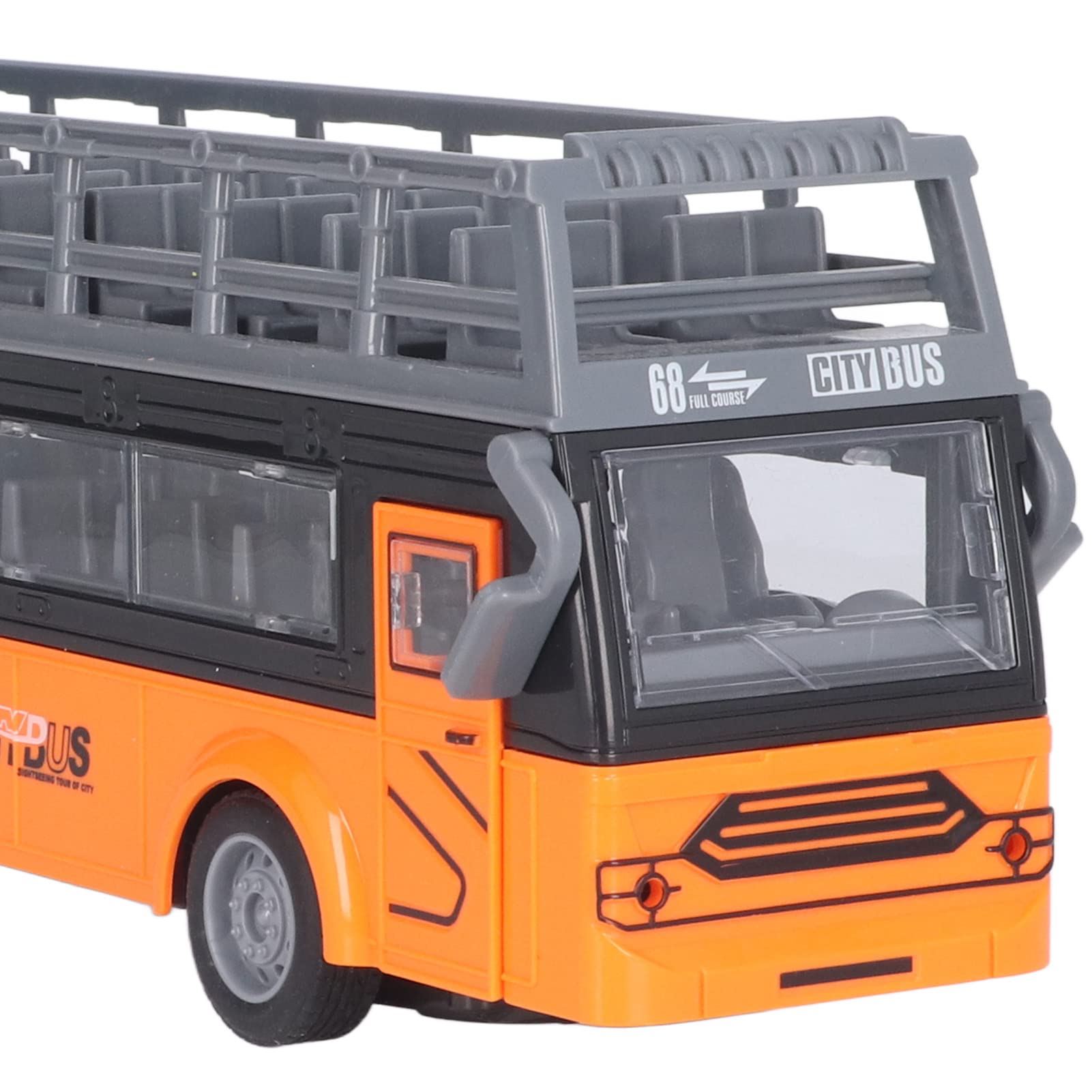 Giocattolo Telecomandato per Autobus RC con Design Anti-collisione Asse Singolo Leva Idraulica Cabina Alta Simulazione per Bambini Dai 3 Anni in su (QH204 9 Autobus turistico)