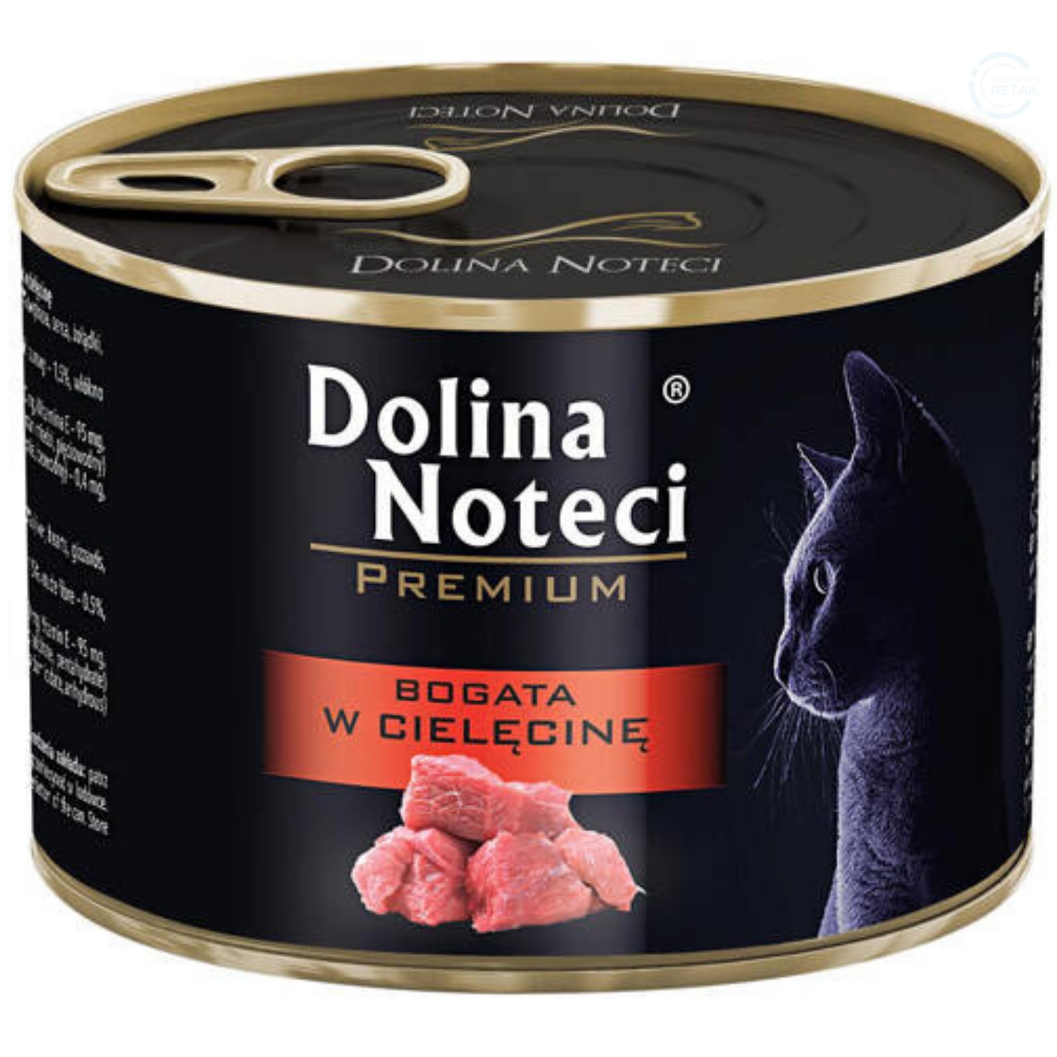 Dolina Noteci No Grain Wet Food for Adult Cats Veal Complete Recipe 12 x 185g Cans