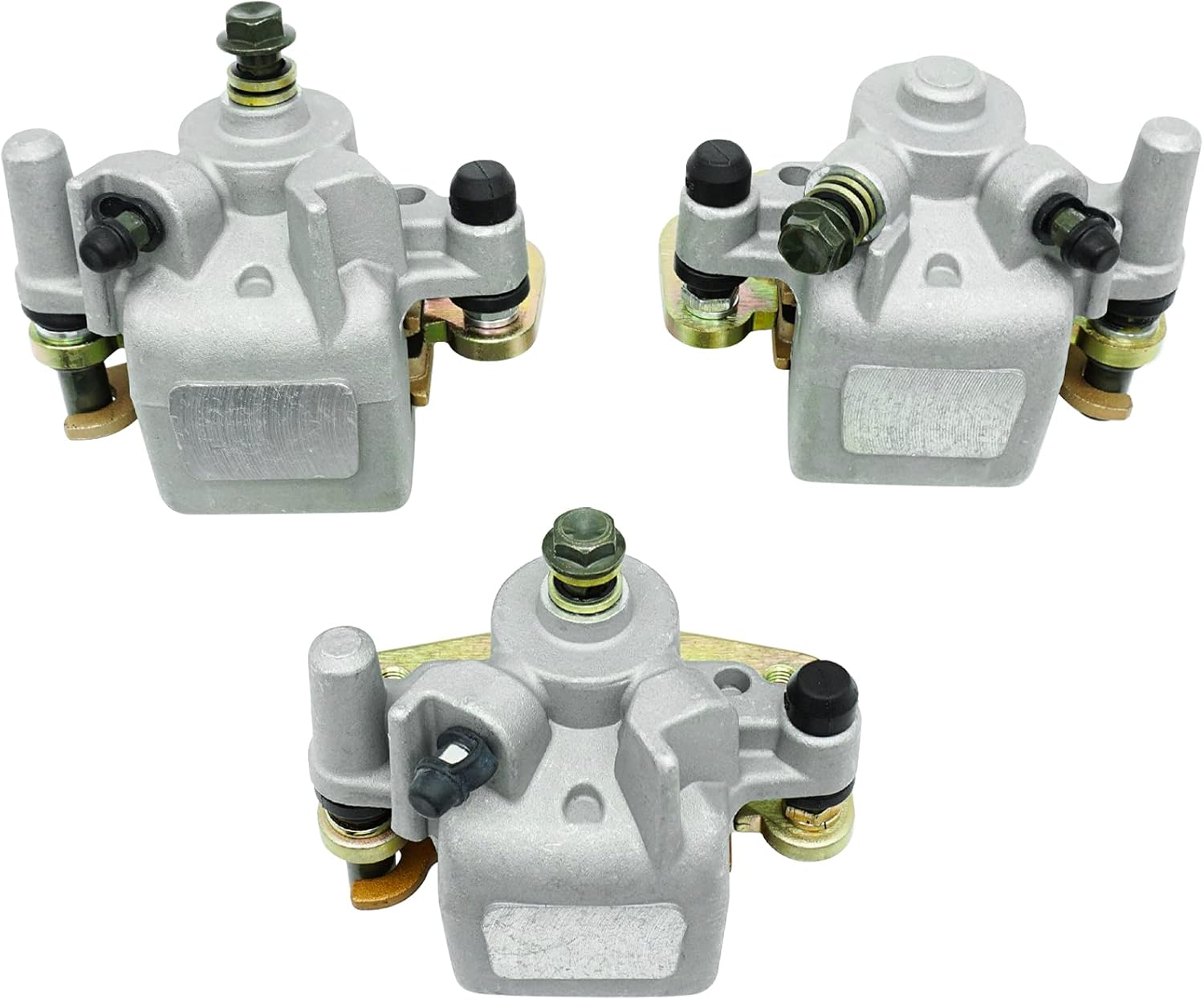 M MATI Front Left Right & Rear Brake Calipers W/Pads for Can Am Outlander 330 400 500 650 850 705600576 705600575 705600577