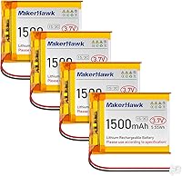 Vista 9 de Batería Lipo de 3.7 V 1500 mAh 604050 Batería recargable de polímero de litio con conector micro JST 1.25 Circuito de protección integrado