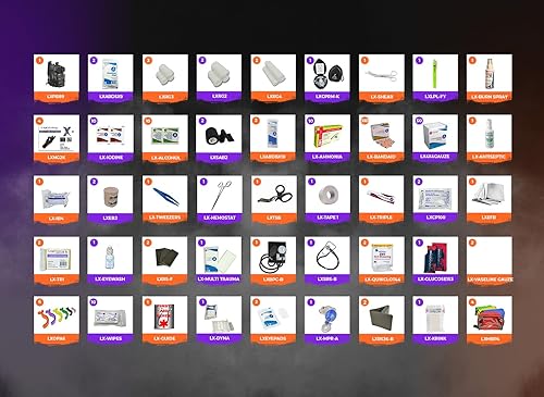 Miniatura 5 de Lightning X Stocked EMSEMT - Mochila médica de primeros auxilios para trauma y sangrado + kit + bolsas, color negro