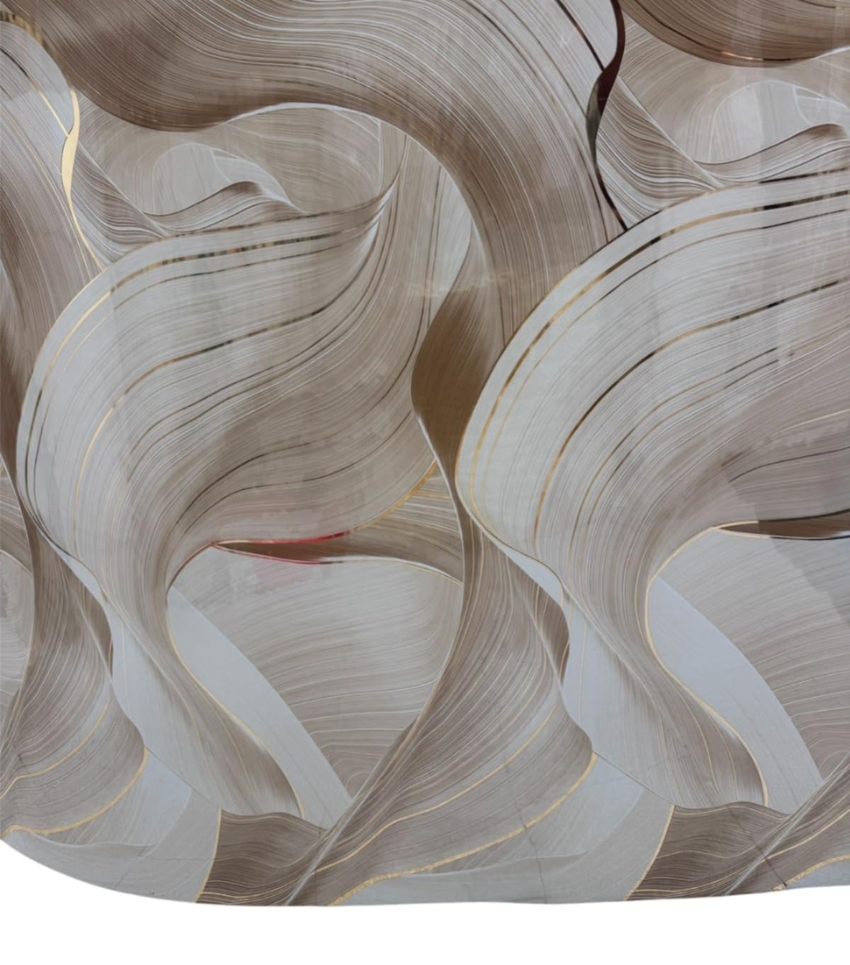 Generico Pannello PVC Adesivo Effetto Marmo, 120x300 cm, Decorativo per Pareti Beige Oro