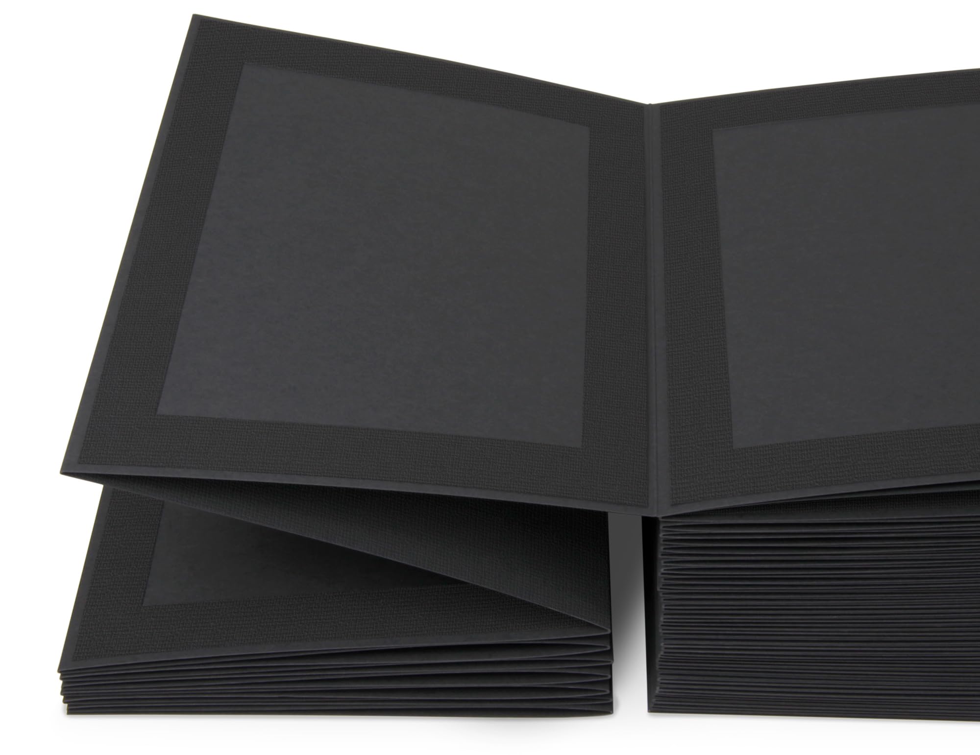 100 Stück Endlosleporello Leinen schwarz für Bilder 13x18 cm nach Bedarf teilbar für Fotosammlungen, Geburtstage, Jubiläum