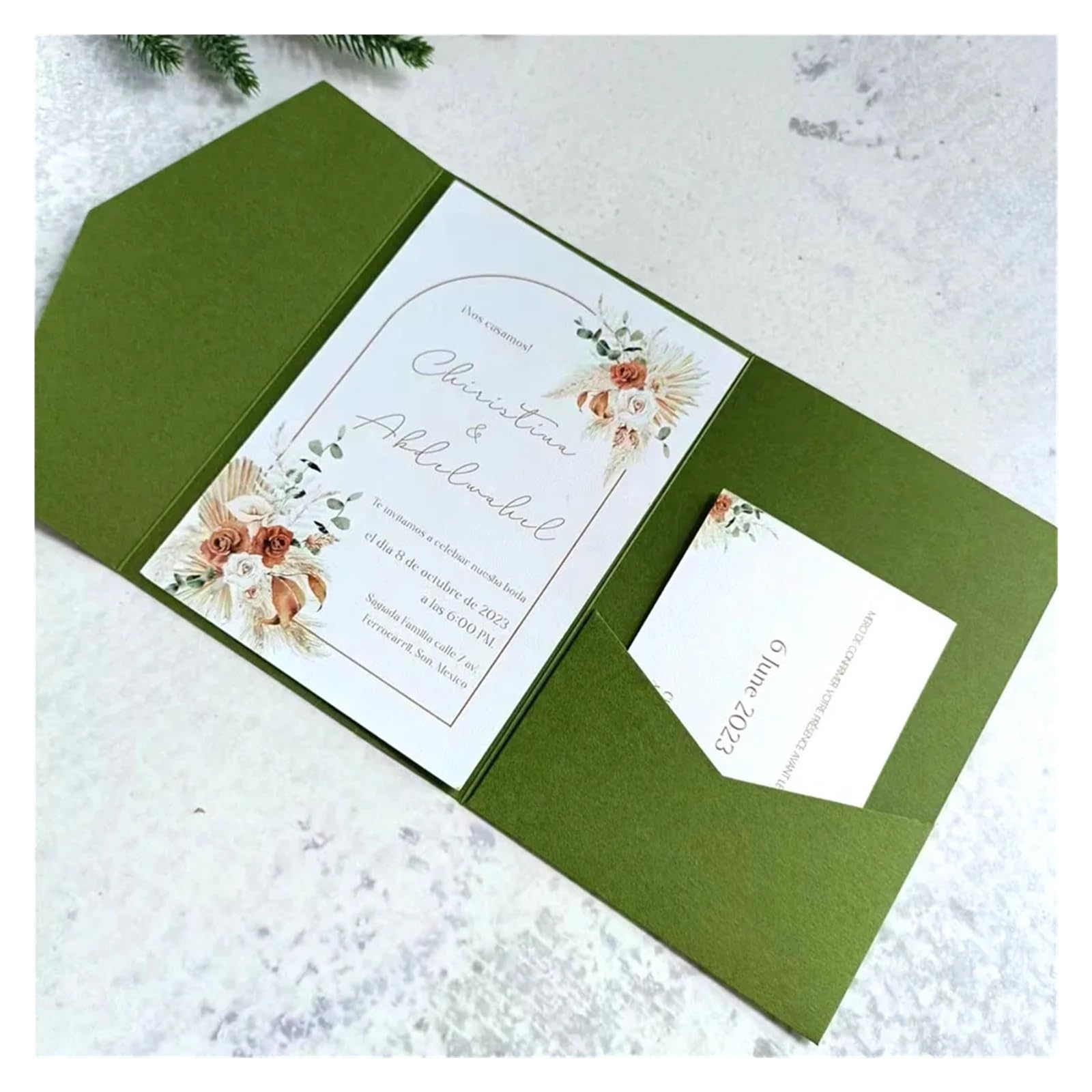 Einladungsumschläge Taschenumschläge for Hochzeitseinladungen, Einladung for Aufdruck „Sweet Sixteen“, 5 x 7 Zoll, 50 Sets(White,Pocket and Envelop)