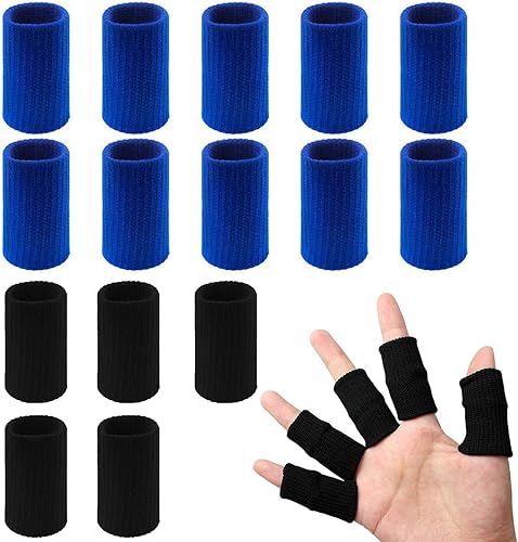 20 fundas protectoras para dedos, fundas deportivas para dedos, soporte para pulgar y dedos, fundas elásticas para el pulgar para aliviar el dolor,