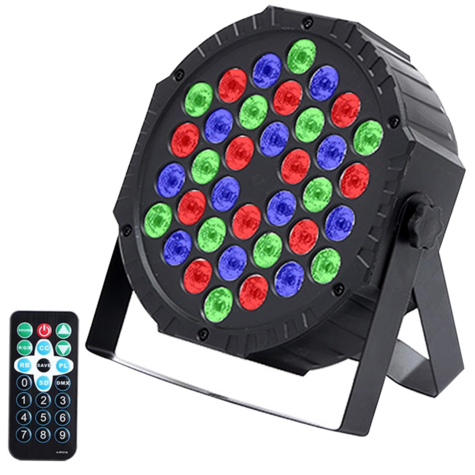 Proiettore PAR LED Da 60W – 9x6W RGBW Con DMX512, Telecomando E Modalità Voice-Active Per Feste, DJ E Matrimoni