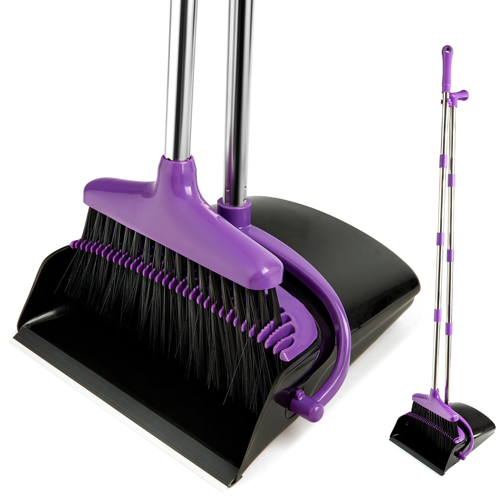 XXFLOWER Broom and Dustpan Set