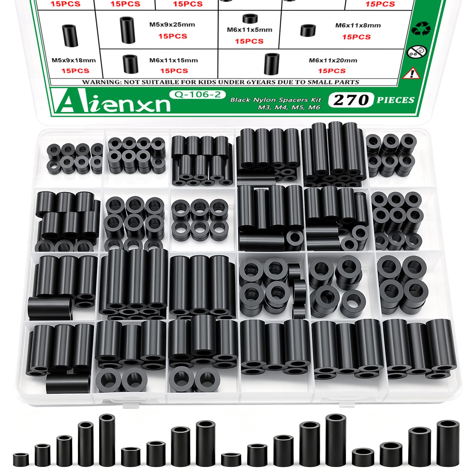 Motherboard Standoffs Kit - 410PCS Nylon Screws & Nuts -7
