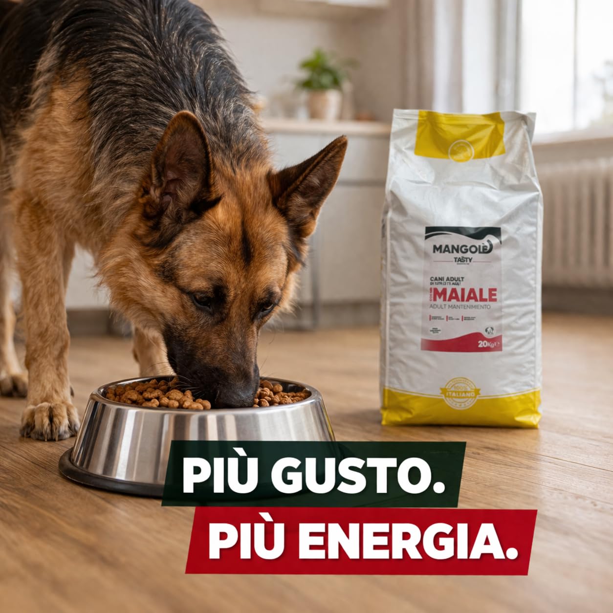 Mangolè Tasty Dog Adult Maiale 20 kg Croccantini per Cani Adulti Tutte le Taglie Alimento Completo con Proteine Animali 25% Made in Italy