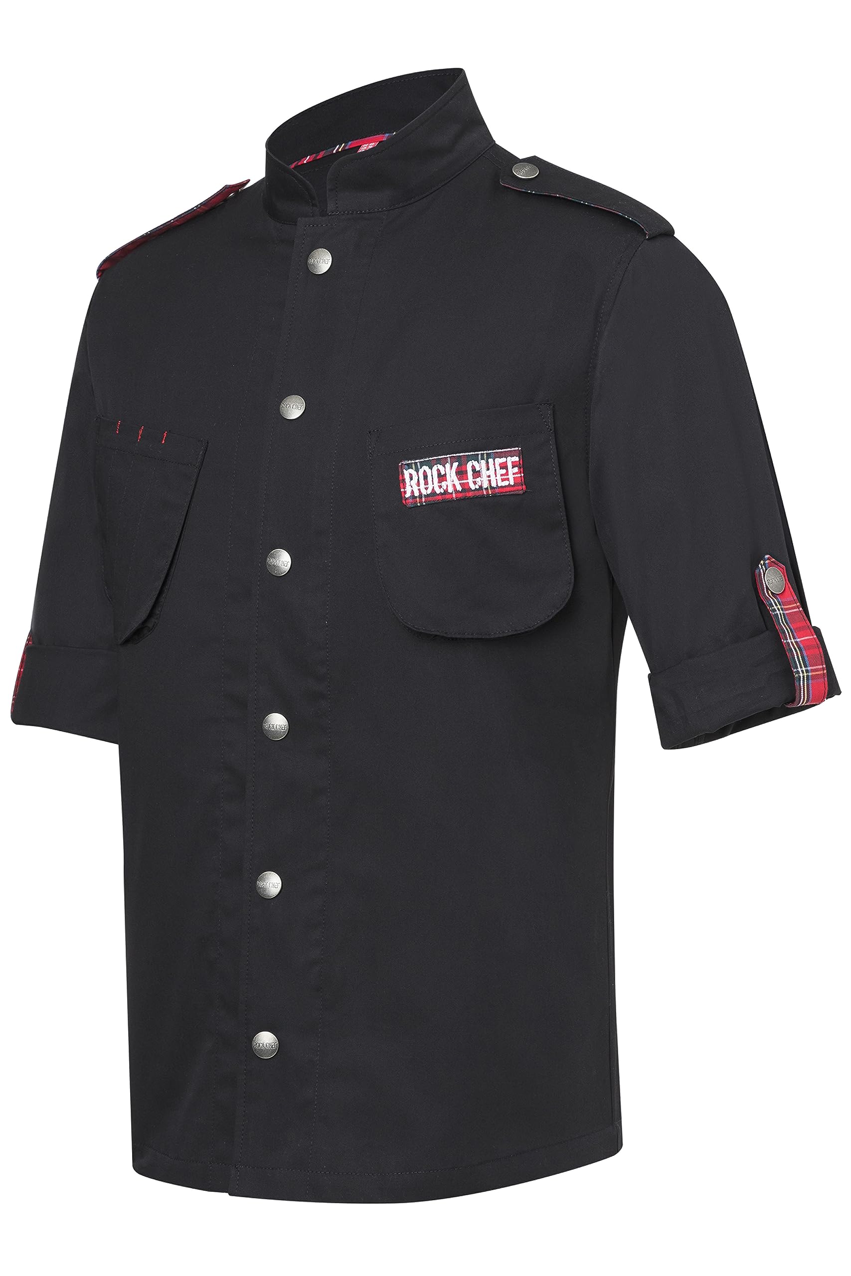 Karlowsky Herren Kochjacke Raw-Draft Rock Chef®-Stage2 Reißverschluss 100% Baumwolle