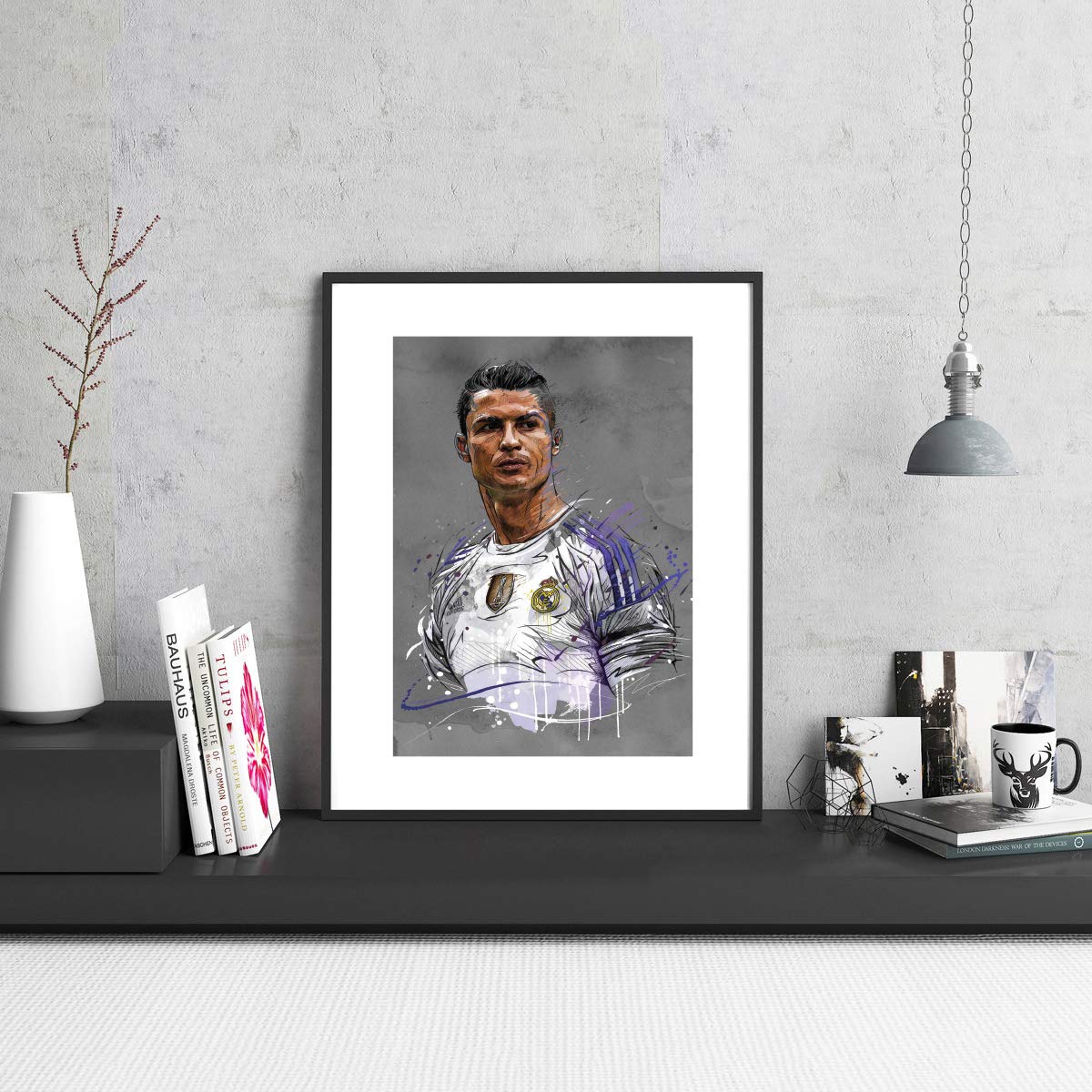 Cristiano Ronaldo Wall frame - CR7, Limited Edition, Digital art, Illustration, Juventus, Real Madrid, Portugal, UEFA, La liga, wall art (30 x 40 cm)