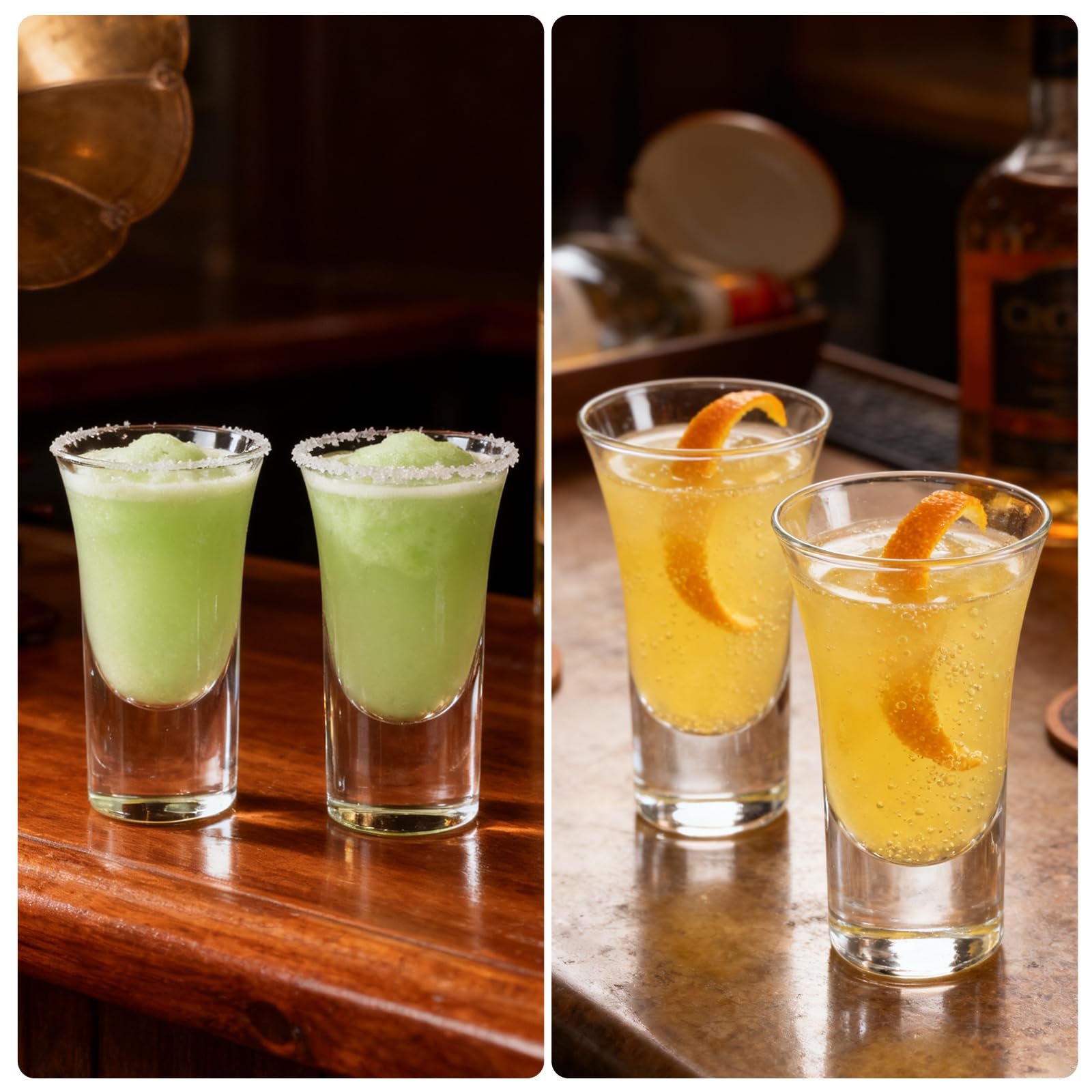 24 bicchierini da liquore 3 cl/30 ml in vetro shot, con base Heave Base per liquore, per qualsiasi liquore, tequila, vodka, ouzo e feste