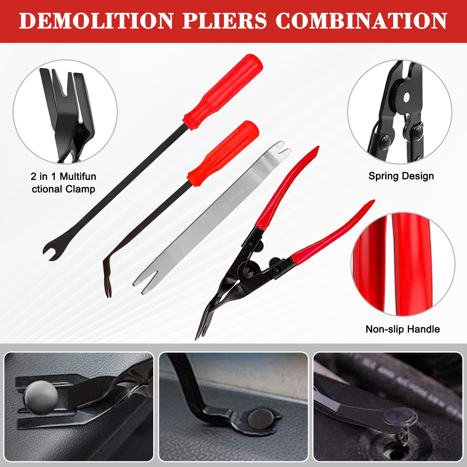 Kit Démonte-Panneaux Auto TEGOVE 352 Pièces - Outils Plastique Pour Tableau De Bord, Porte, Autoradio