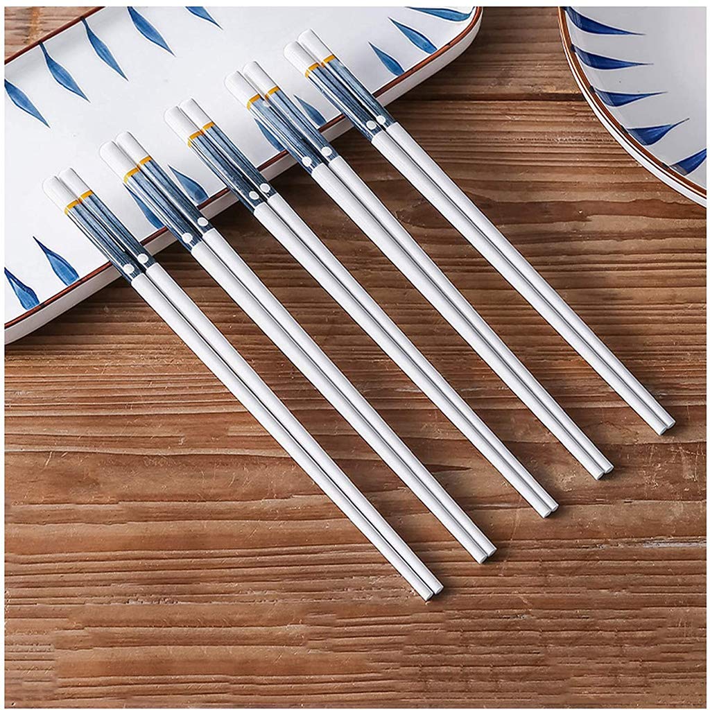 Baguettes, baguettes chinoises Chopsticks Japanese Porcelain Chopsticks Gift Set with Gift Box Ceramics Reusable Chopsticks Dishwasher Safe Easy to Clean Non-Slip High-Grade Bone,B-10 Pairs(C,5 pairs)