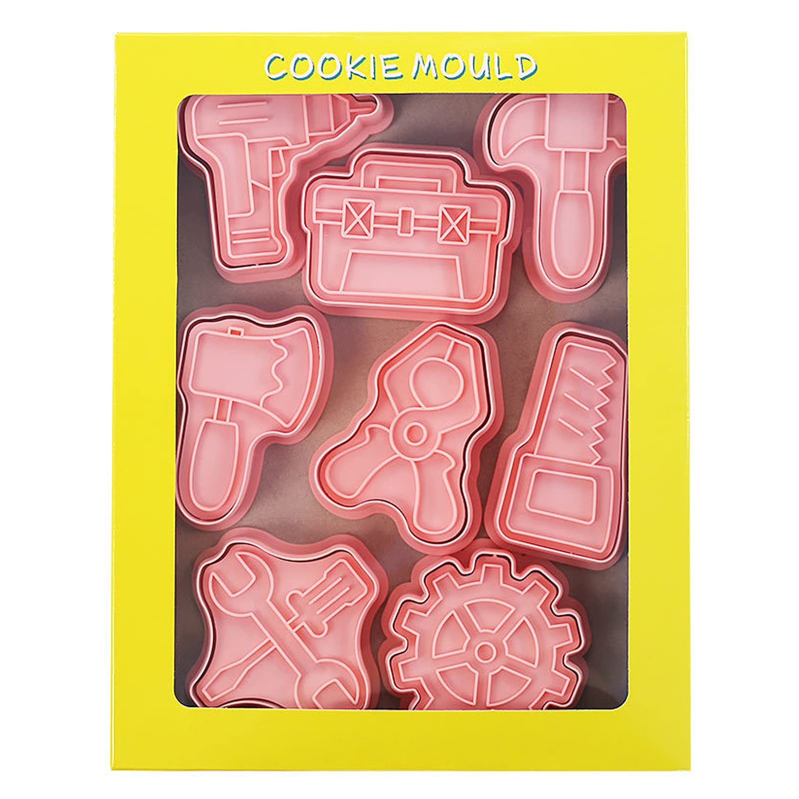 Yhplxyuus 8 Pieces Cookie PP Hardware Gadgets Shaped Biscuit 3D Stereo Cookie Baking Gifts for Baking Lover for