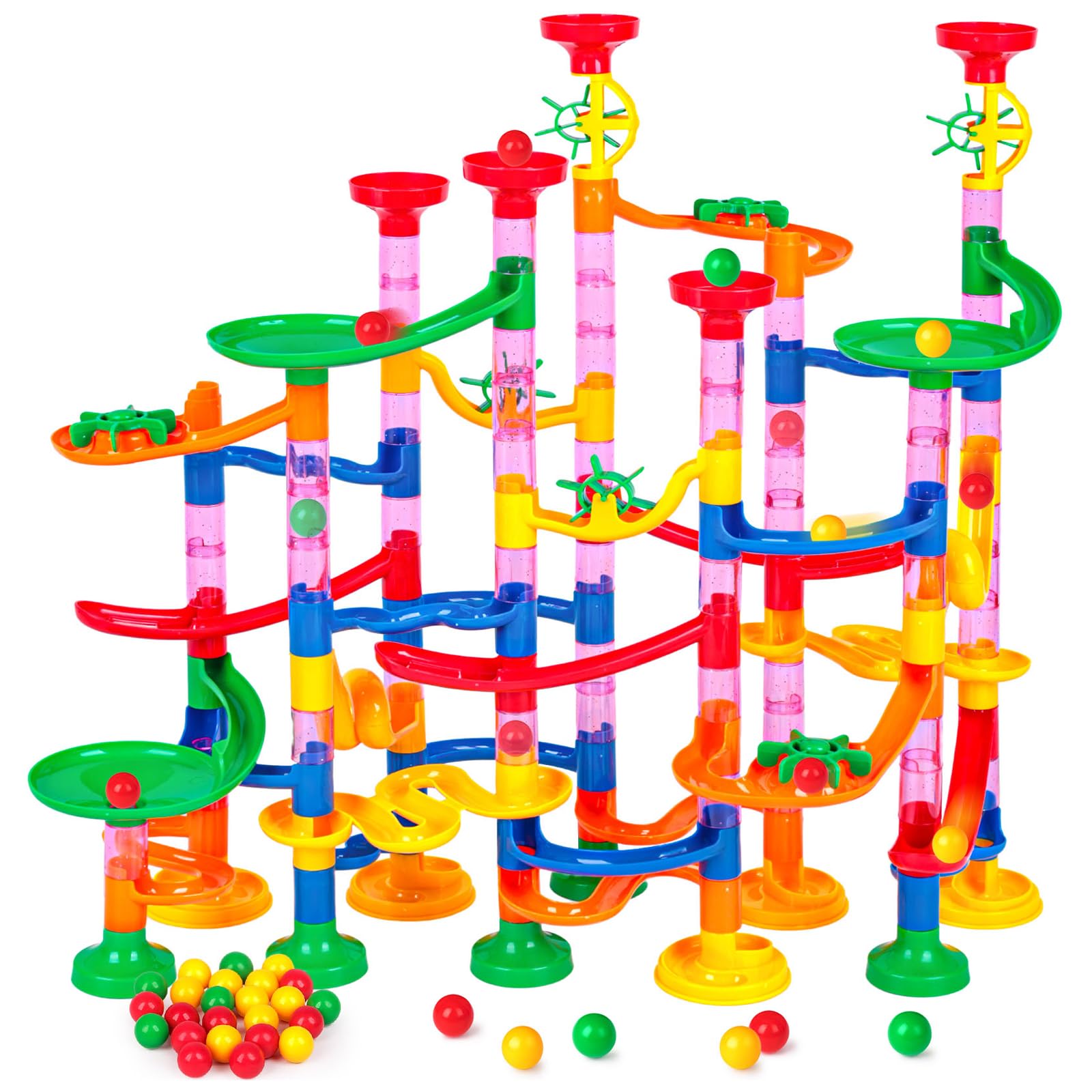 Amazon.com: LovesTown Marble Run Toys, 133PCS Marble Maze Game for