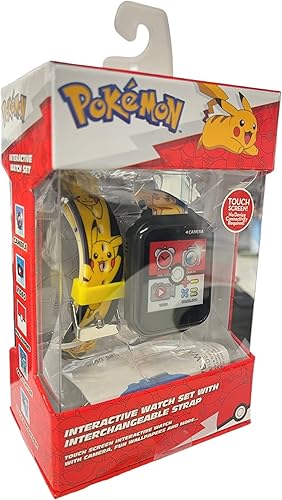 Miniatura 6 de Accutime Reloj inteligente de aprendizaje educativo de Pokémon para niños niñas niños pequeños con correas intercambiables para selfie juegos de