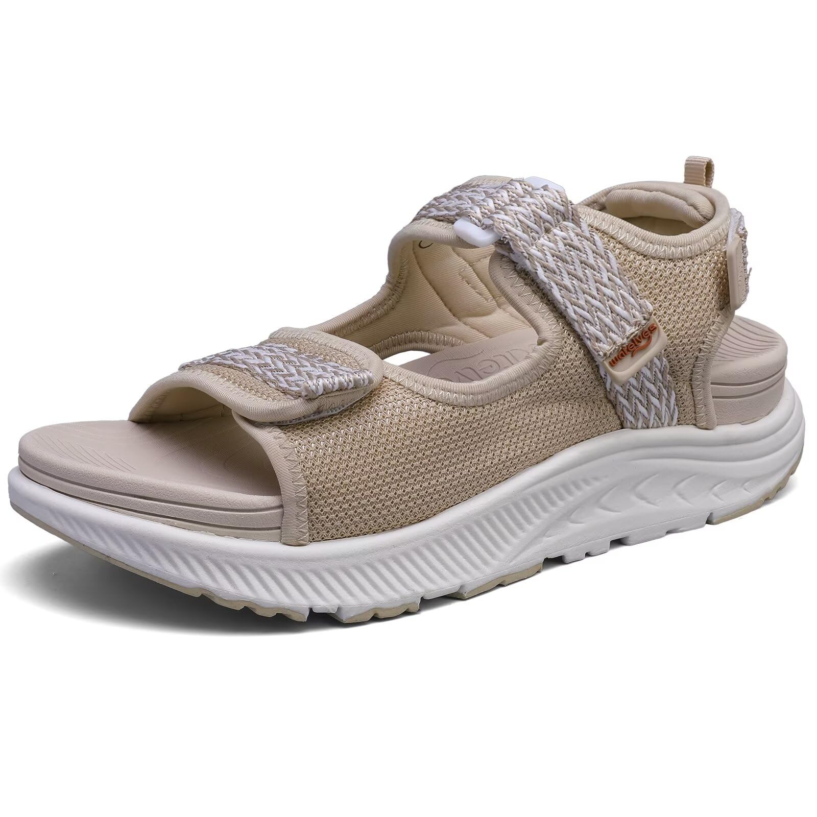 WateLves Sandales orthopédiques larges pour femmes diabétiques pour l'été, la marche, la randonnée, l'eau - Sandales d'extérieur avec sangle réglable - Confortable - Soutien de la voûte plantaire