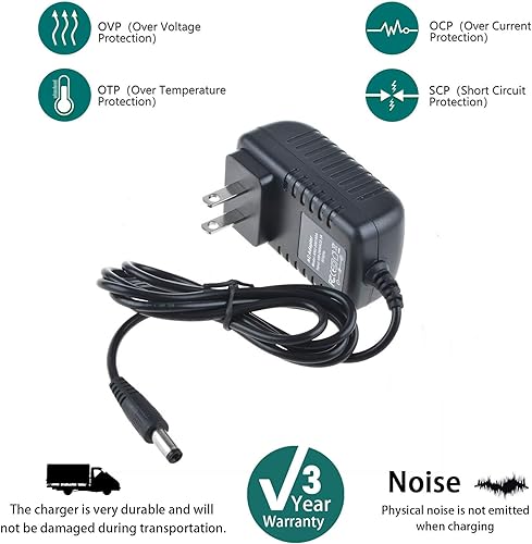 Miniatura 2 de SLLEA Adaptador AC/DC para 4Moms rockoRoo OH-1015A1201000U1-UL Cable de fuente de alimentación de conmutación Cable PS de pared cargador de batería