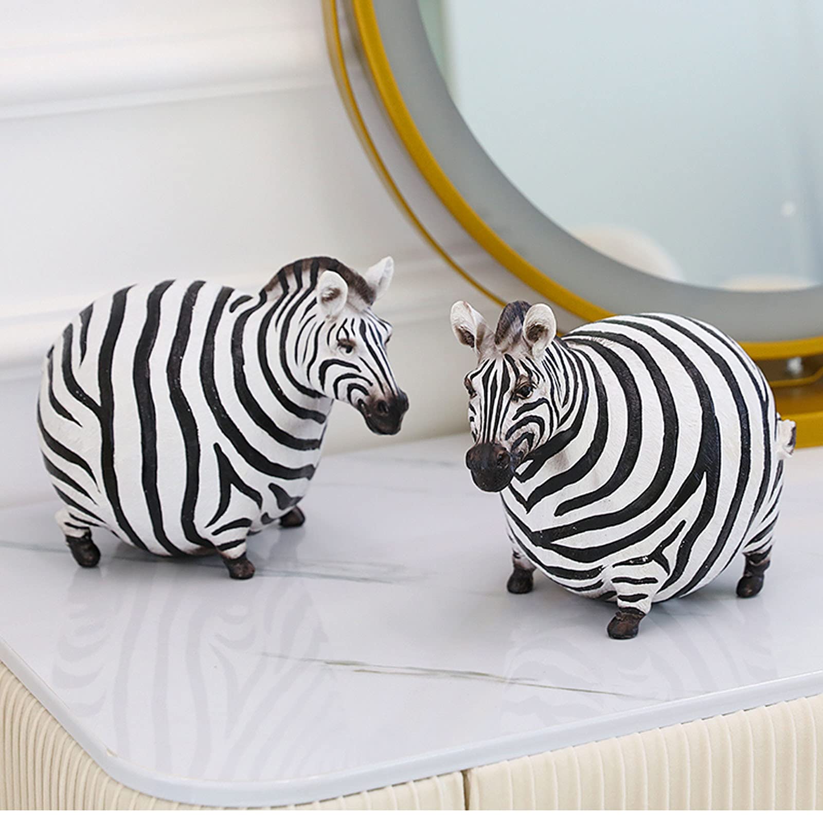 Amazon.co.jp: 立像 シマウマの彫刻,ぽっちゃりシマウマ,寝室の置物