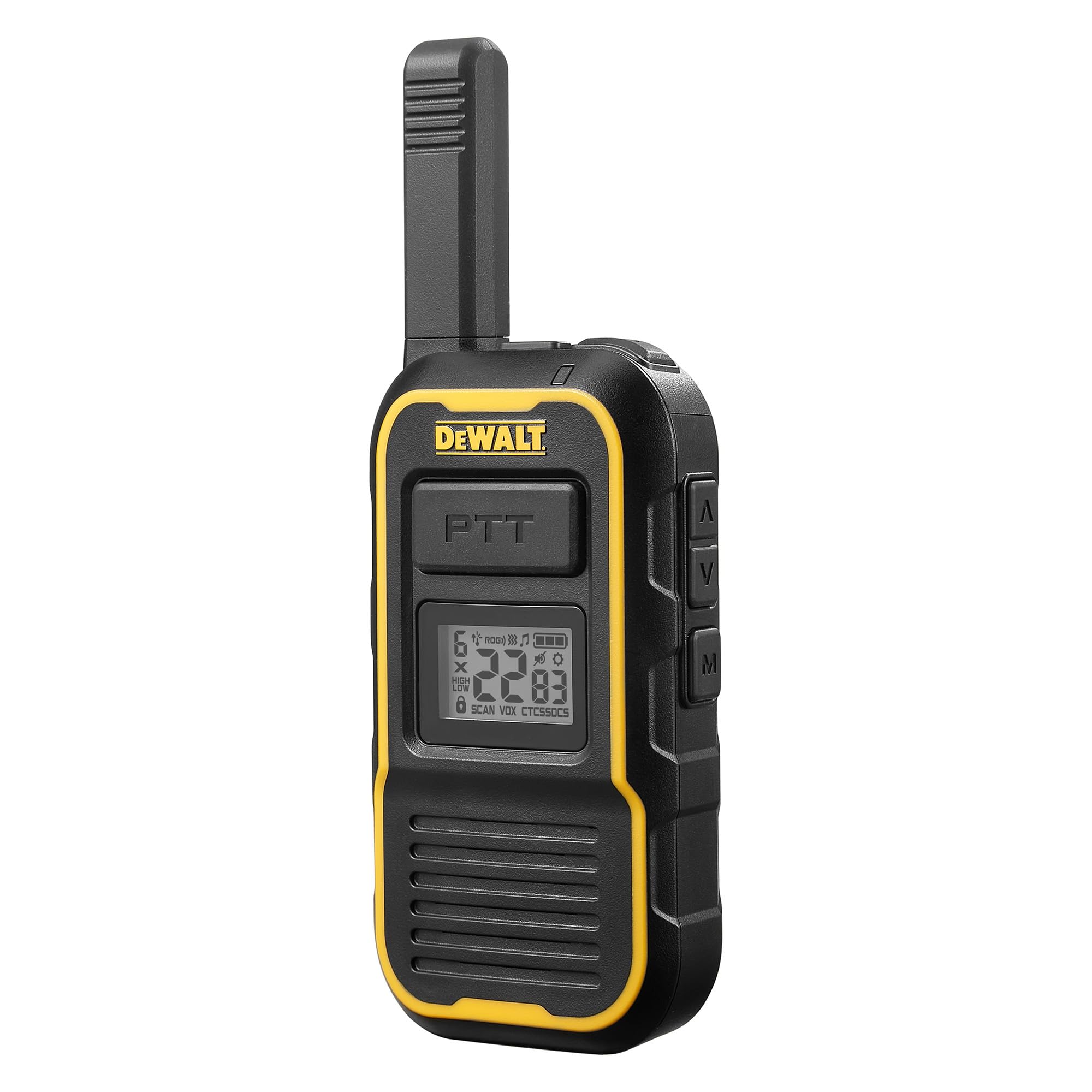 Photo 1 of DEWALT DXFRSBH600 FRS Business Radio, Pro-Grade 2 Way Radio, 2W, 24hr Runtime, CommandCall, Handheld, DXFRSBH600