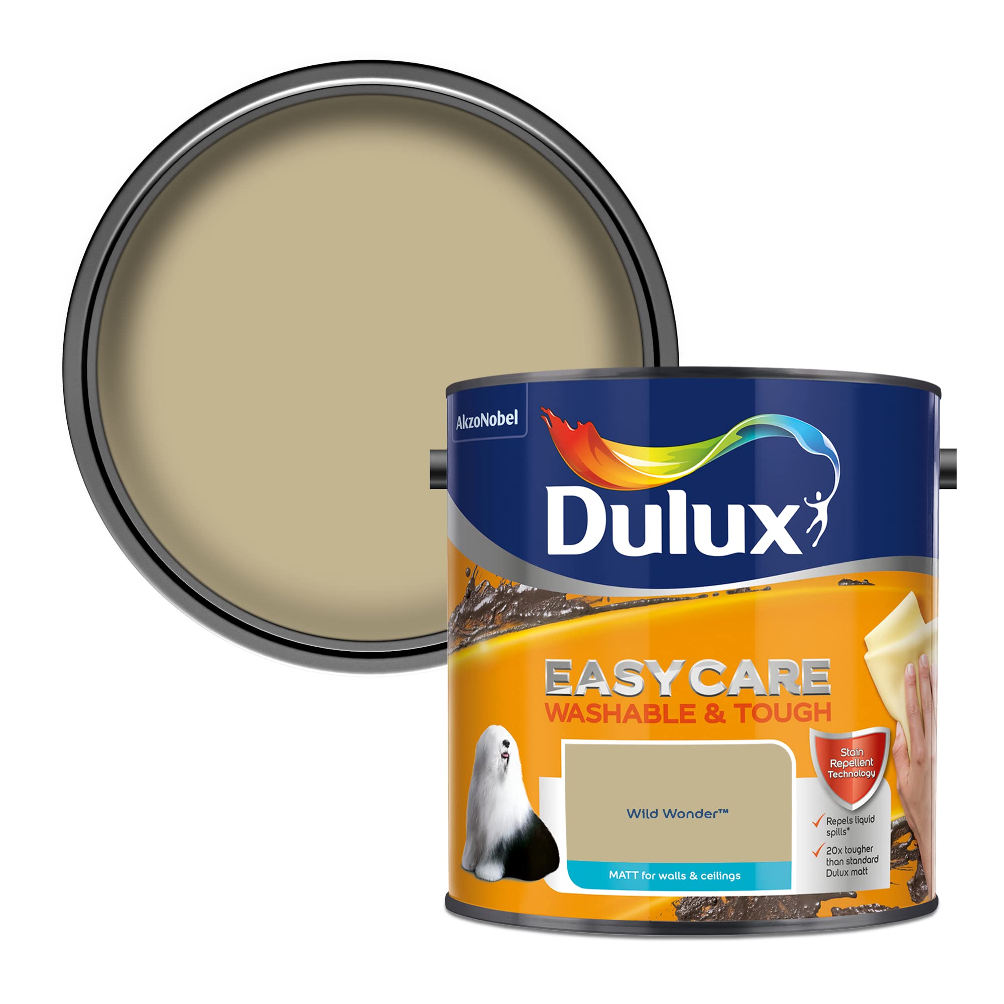 Dulux Easycare Washable & Tough Matt Emulsion Paint - Wild Wonder - 2.5L