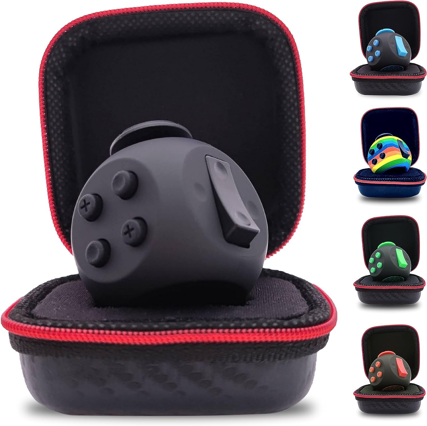 PILPOC theFube Fidget Cube Premium Quality Fidget Cube Ball with Exclusive Protective Case Stress Relief Toy Black FL-JY