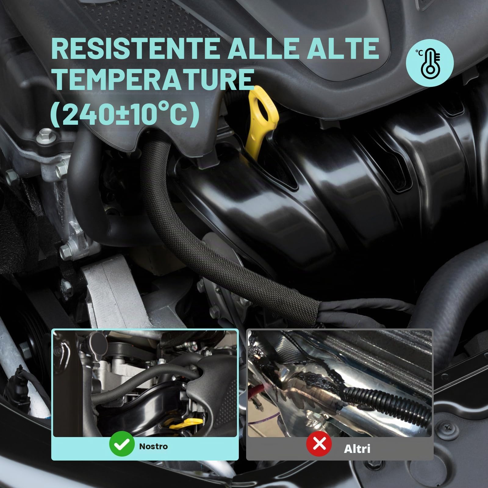 AGPTEK Guaina per Cavi Autorichiudente, Rivestimento Flessibile in Tessuto per Fili Elettrici, Organizzazione Cavi per Scrivania, TV, PC – Protezione da Cani e Gatti, 13mm-3m