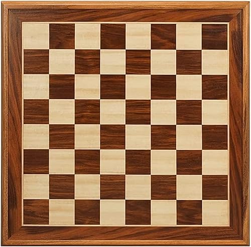 Miniatura 4 de LICHSY Tablero de ajedrez de madera maciza de 19 pulgadas, mesa de ajedrez, mesa de ajedrez, mesa de ajedrez, sin piezas de ajedrez, juego de mesa