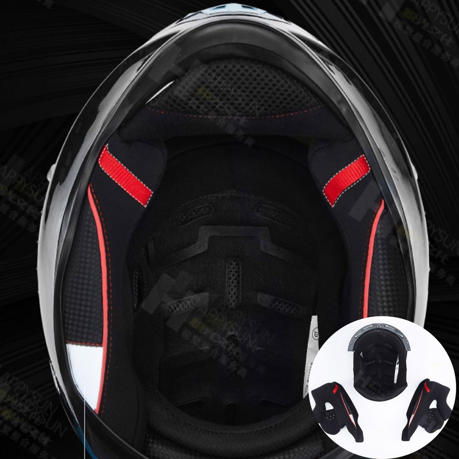Casco Integral de Fibra de Carbono Adulto Ligero Casco de Visera Integral con alerón Moto Compatible con Deporte Moto de Calle Dot ECE Hombre Mujer Modelo