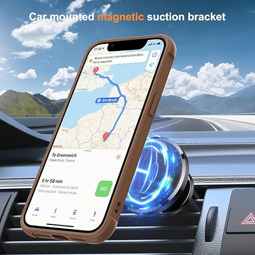 Miniatura 4 de Funda compatible con iPhone 12 Pro Max y iPhone 13 Pro Max con soporte magnético invisible tipo anillo, fundas translúcidas para teléfonos de 6.7