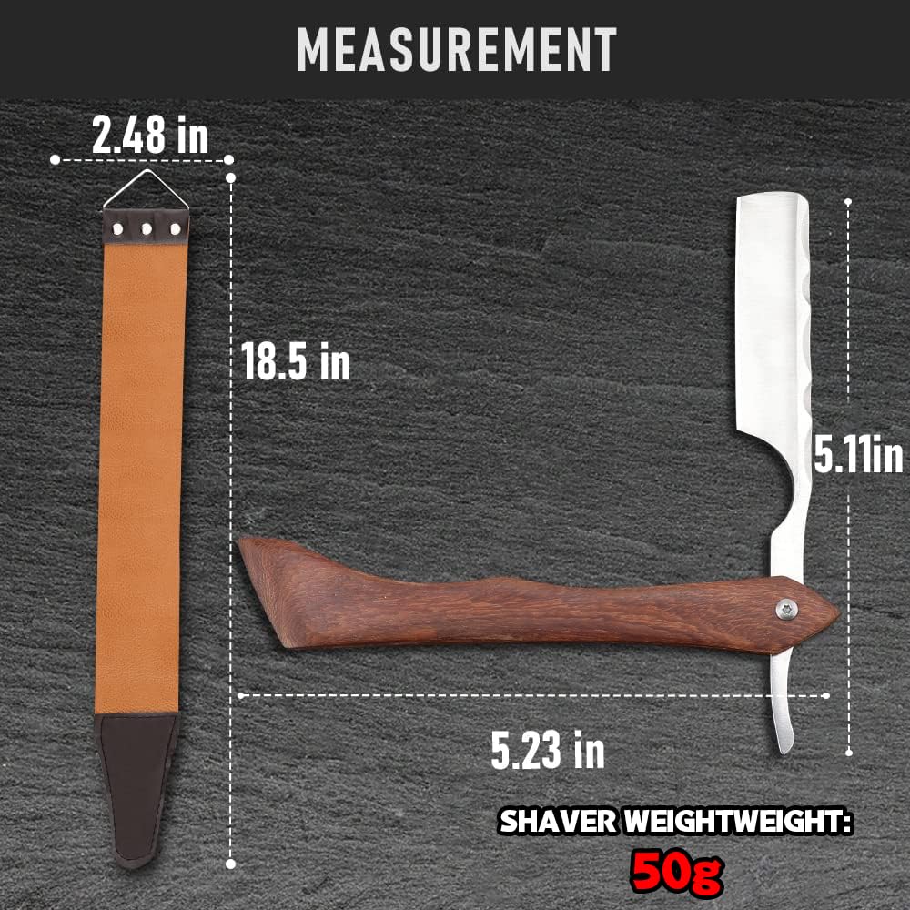 M&LD Kit de Afeitadora, Clasica navaja de afeitar, Afeitadora de Acero Inoxidable para Hombres, Maquinilla de Afeitar de Barbero Profesional Afeitadora de Salón o Hogar, Regalo para Hombres