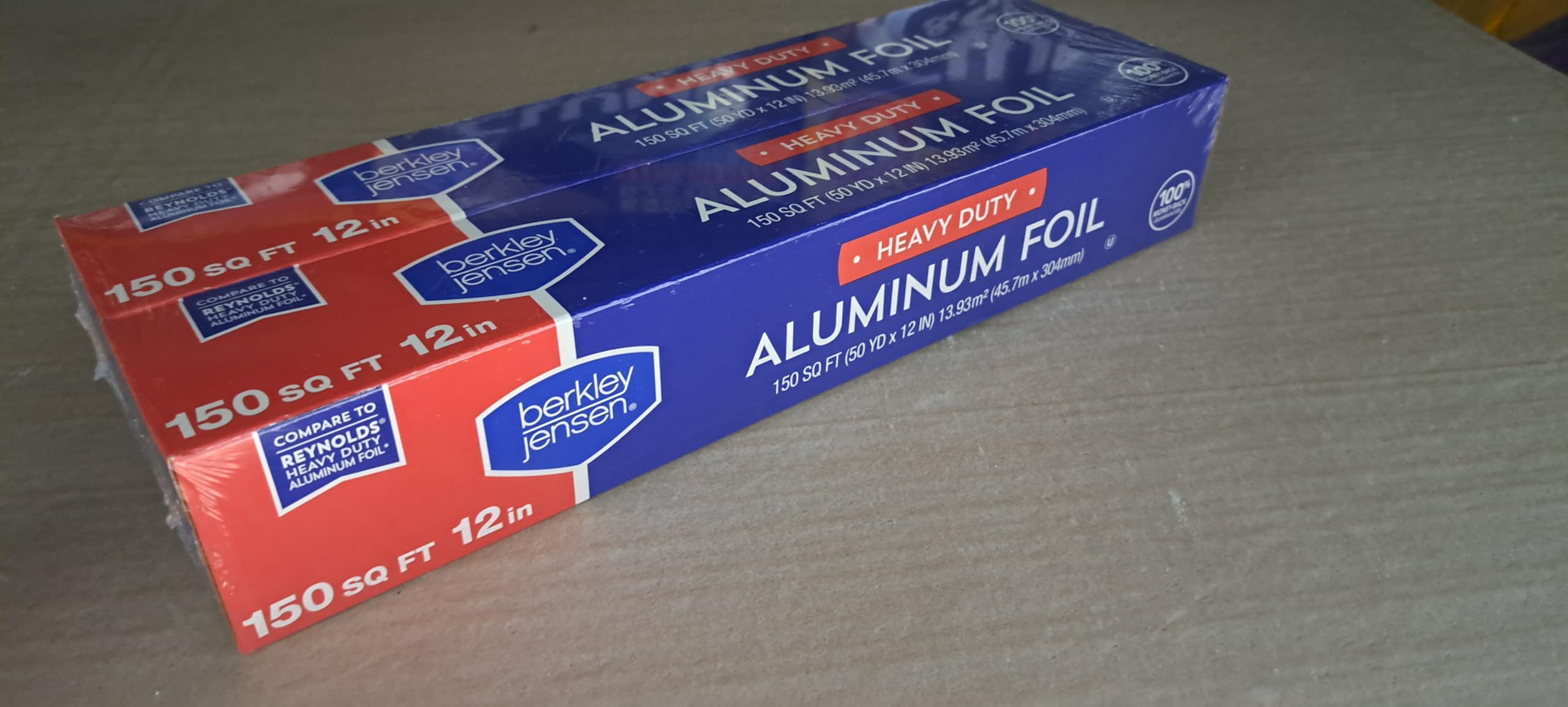 Amazon.com: Berkley Jensen Heavy Duty Aluminum Foil, 2 pk./150 sq