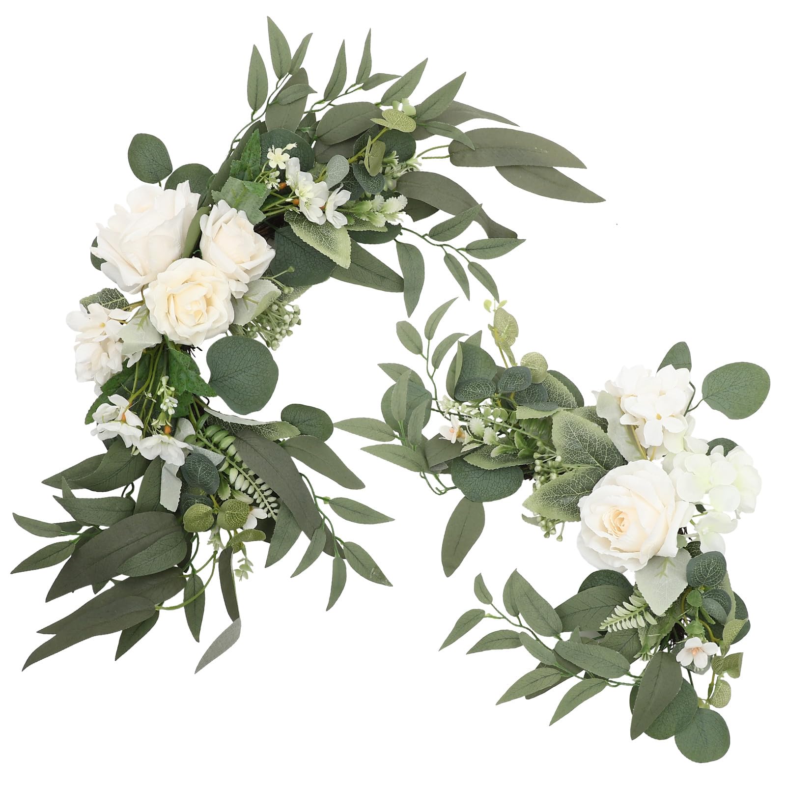 Guirlande de roses artificielles en tissu solide fleurs élégantes décorations durables
