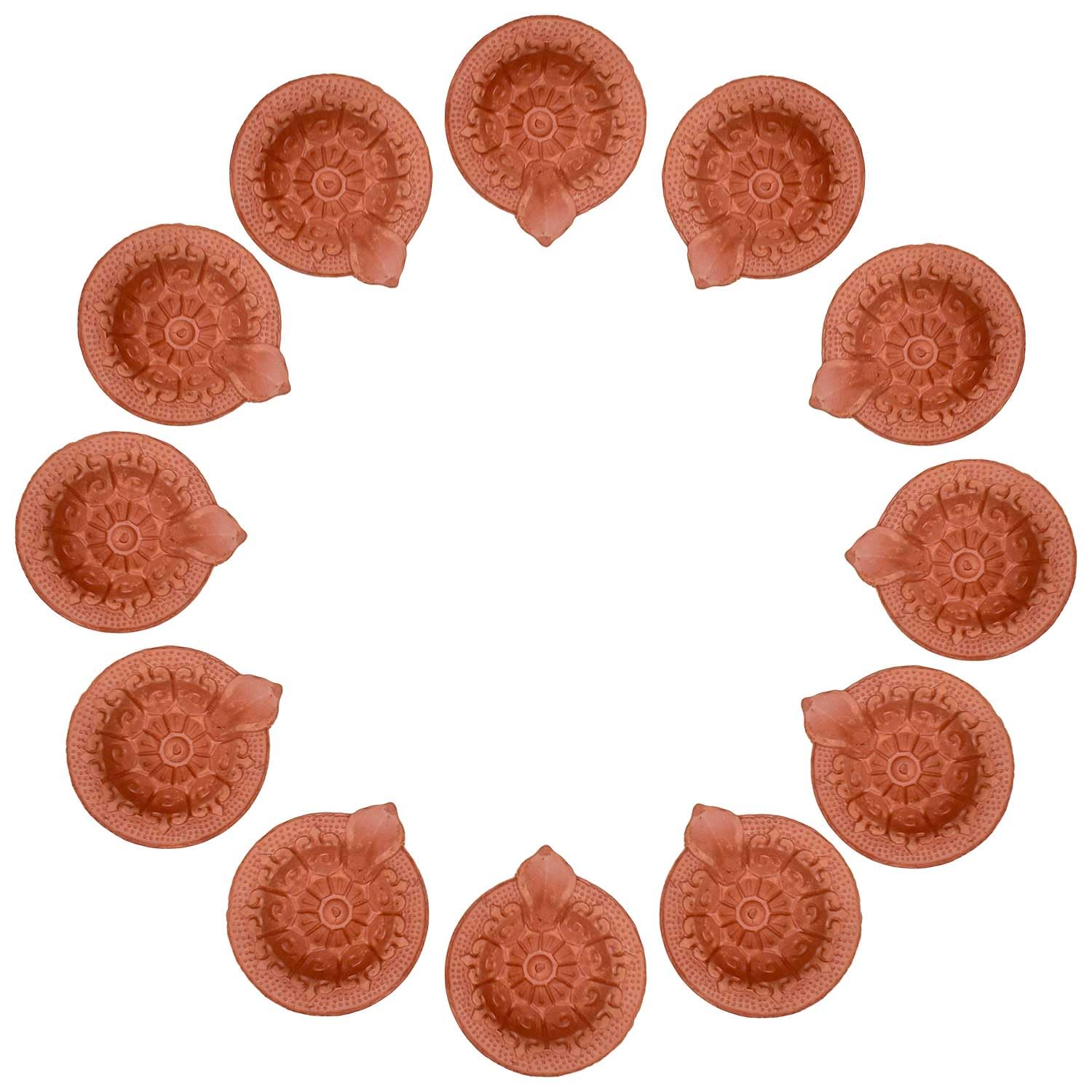 12 szt. zestaw prezentów Diwali / Diwali dekoracje glina Diya. Ręcznie robiona naturalna ziemia lampa olejowa/powitalne tradycyjne diyas z bawełny odprowadza Batti. Lampa Diya Deepawali Diya. Diwali Earthen Lamp.