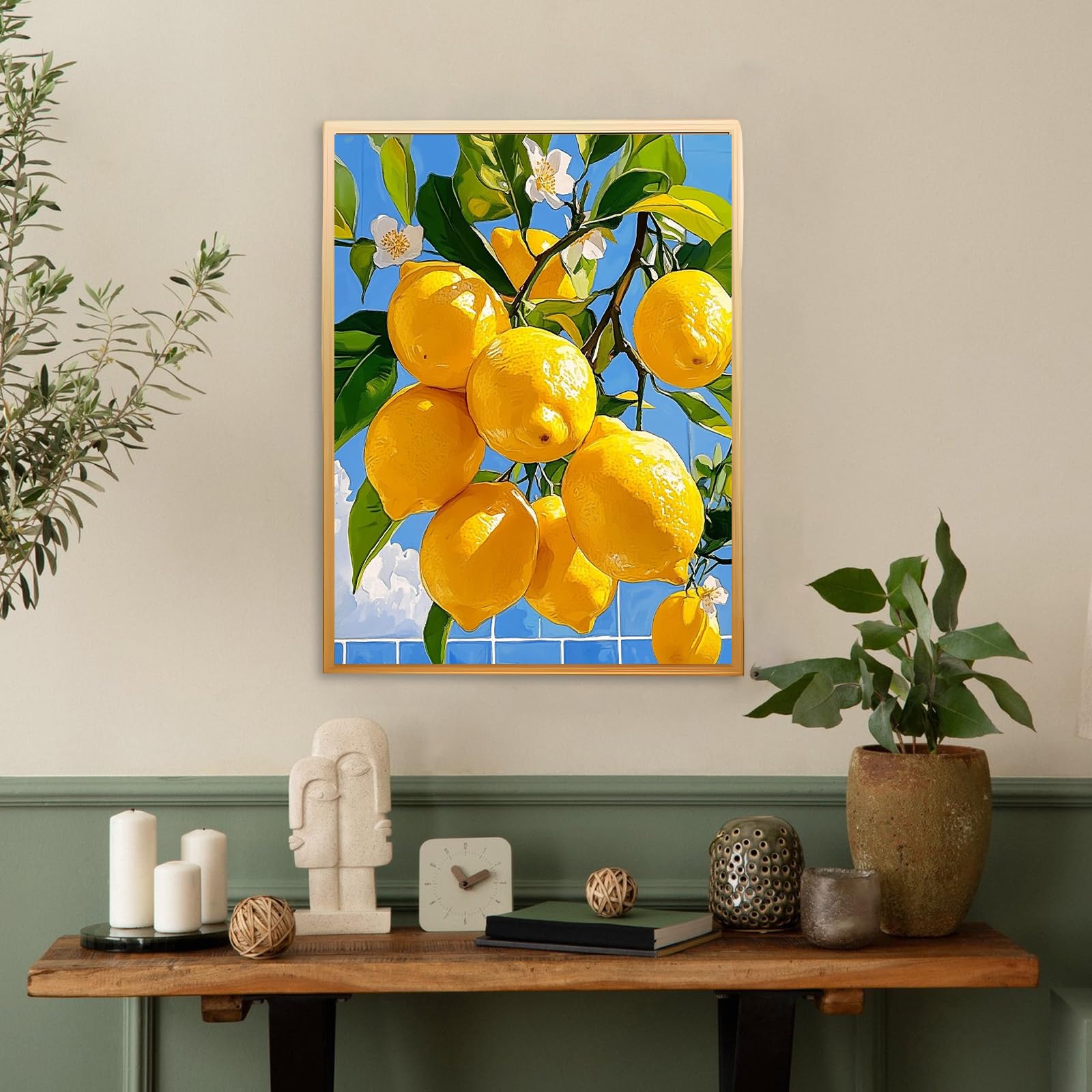 KEYIFA Paint By Numbers Per Adulti – Kit Fiori 30x40 Cm Con Pennelli E Acrilici, Pittura Fai Da Te Per Decorare Casa E Relax