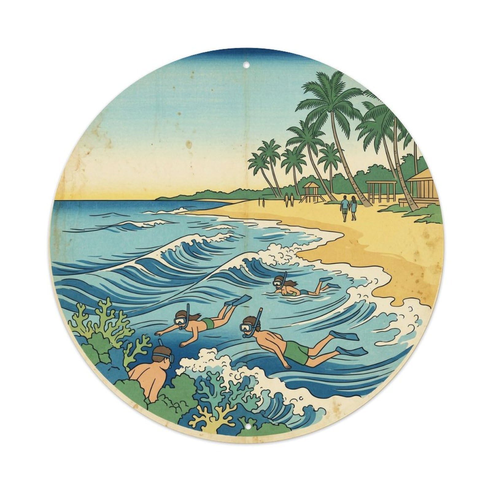 Poipu Beach Hawaii North Pacific Destination Metal Tin Sign