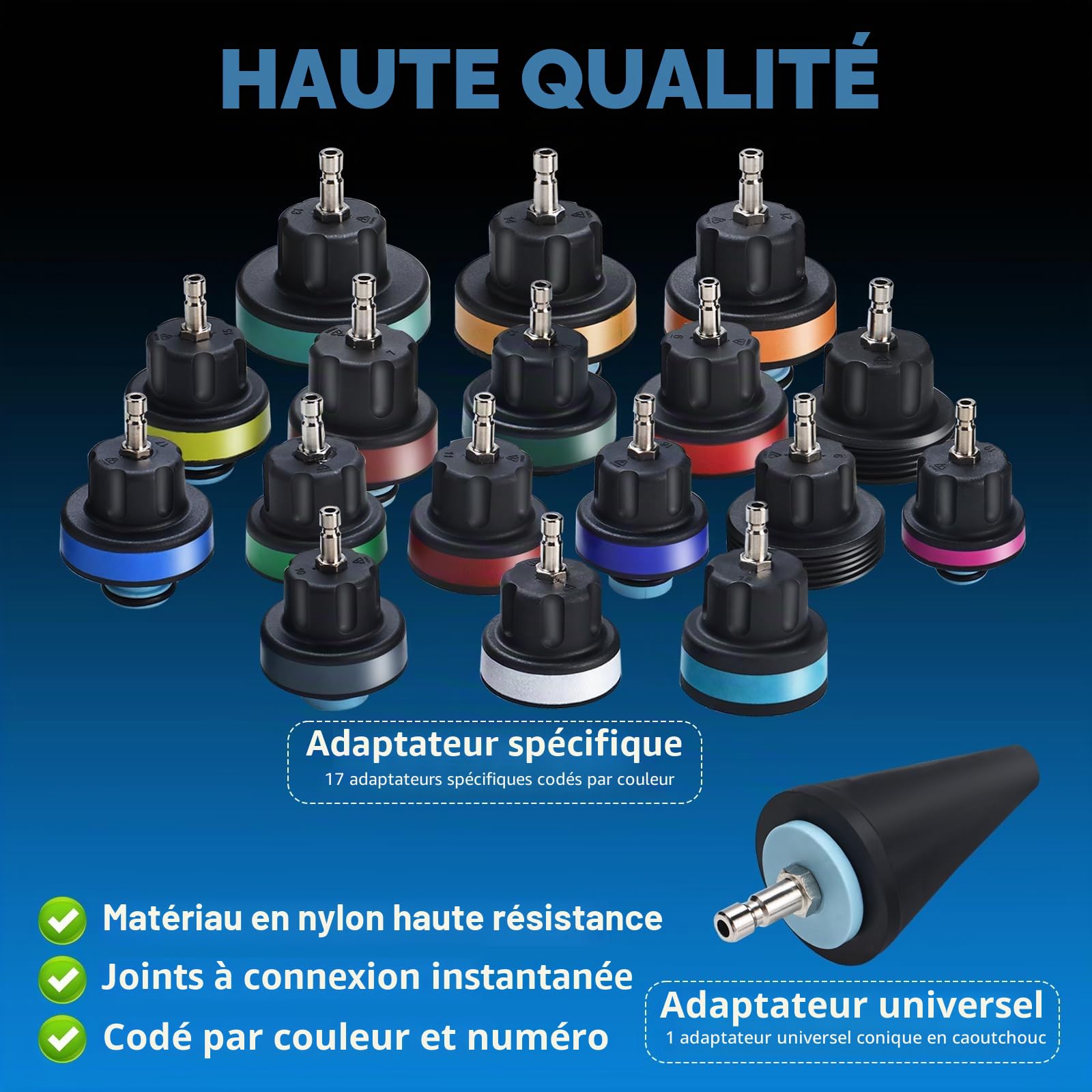 FreeTec 28pcs Testeur Systeme de Refroidissement, Kit Testeur Pression Radiateur, Universels Test Fuite et Purgeur pour Liquide Refroidissement, Appareil Test Radiateur avec Pompe et Adaptateur