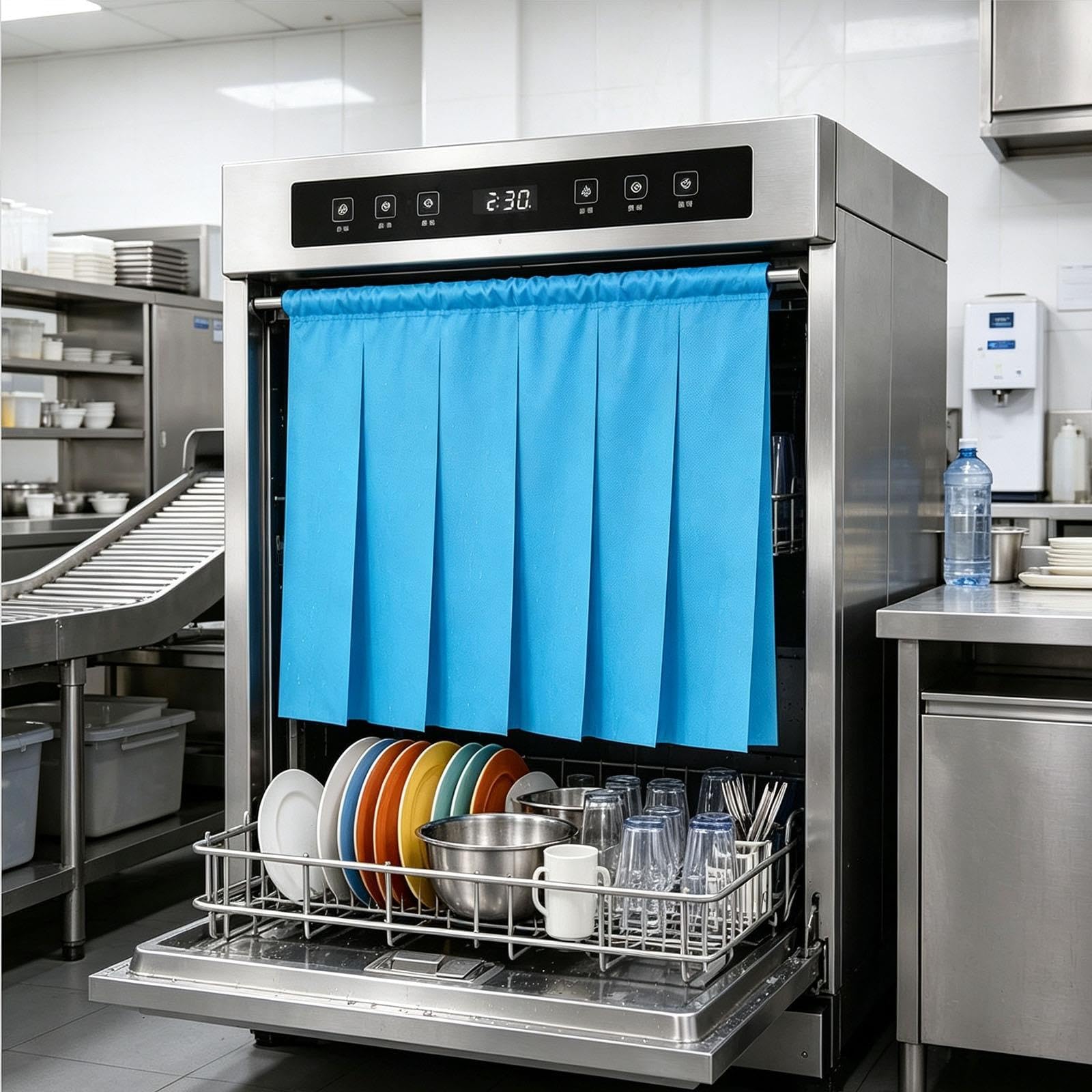 Tenda a spruzzo sospesa per lavastoviglie, PVC Flessibile