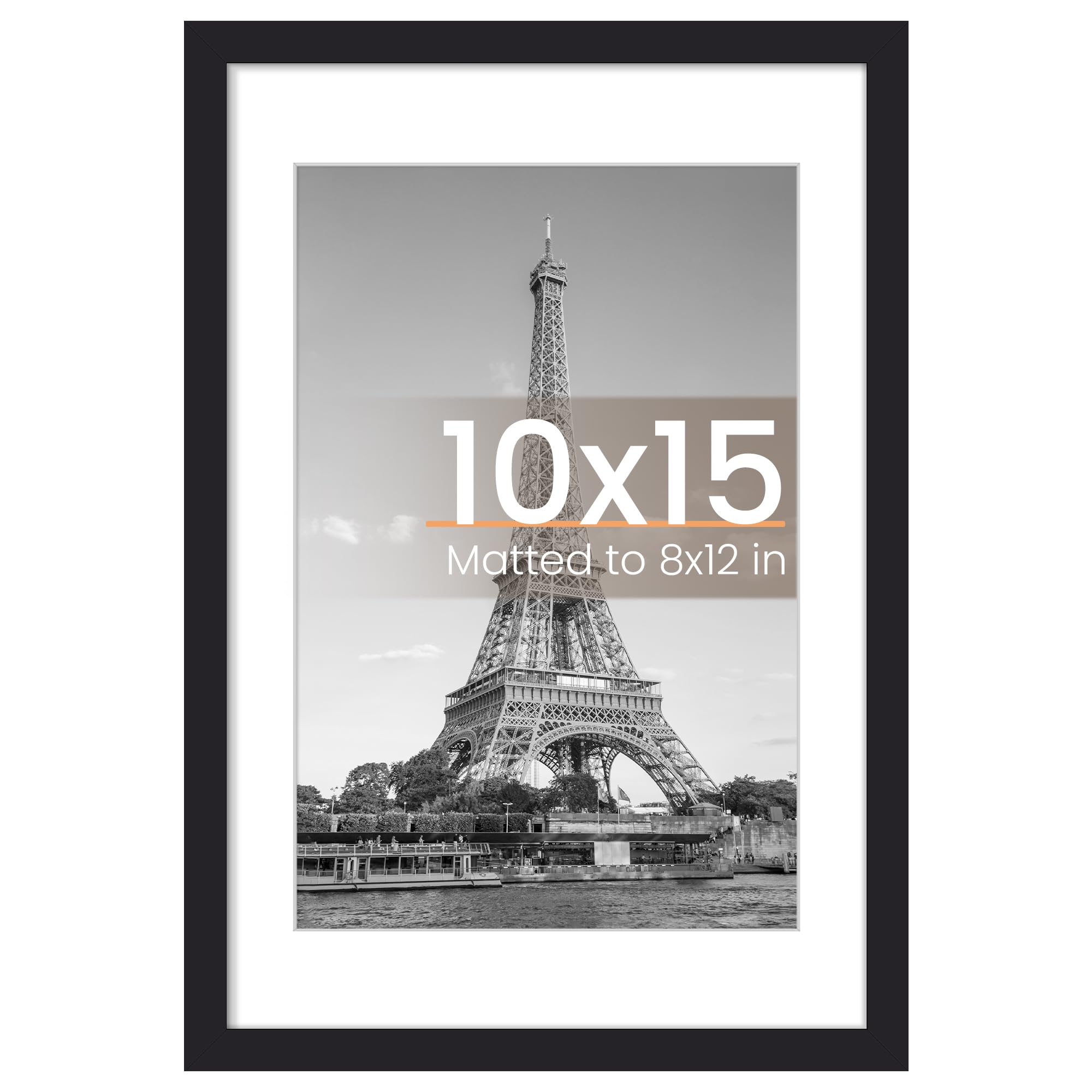 upsimples 10x15 Picture Frame, Wall Decor Photo Frames, Black 1 Pack