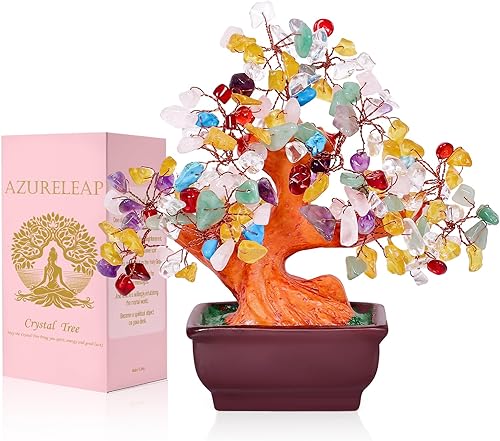 Miniatura 2 de Árbol de Dinero de Cristal de Cuarzo Feng Shui Estilo Bonsái Multicolor para Suerte y Riqueza