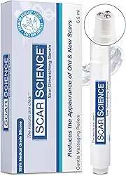 Bastão de silicone para cicatrizes – Gel para cicatrizes de silicone de grau médico com aplicador de botão de pressão, dupla de massagem para cicatrizes cirúrgicas, queloides e acne – Seguro para