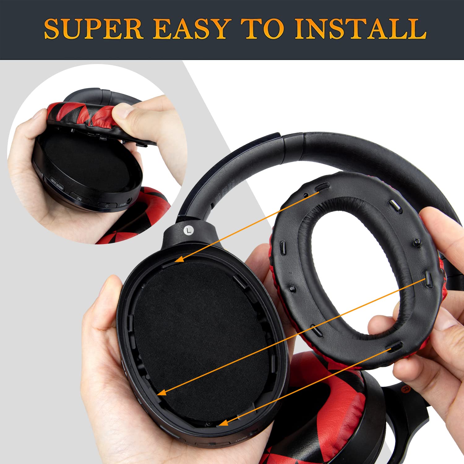 Cuscinetti Cuffie Sony 2 Cuscinetti Auricolari Di Ricambio Per Cuffie Sony WH-1000XM3/WH-1000XM4 - Comodi, Facili Da Montare Ricambio Ear Pads WH -1000XM3 - Foto 9