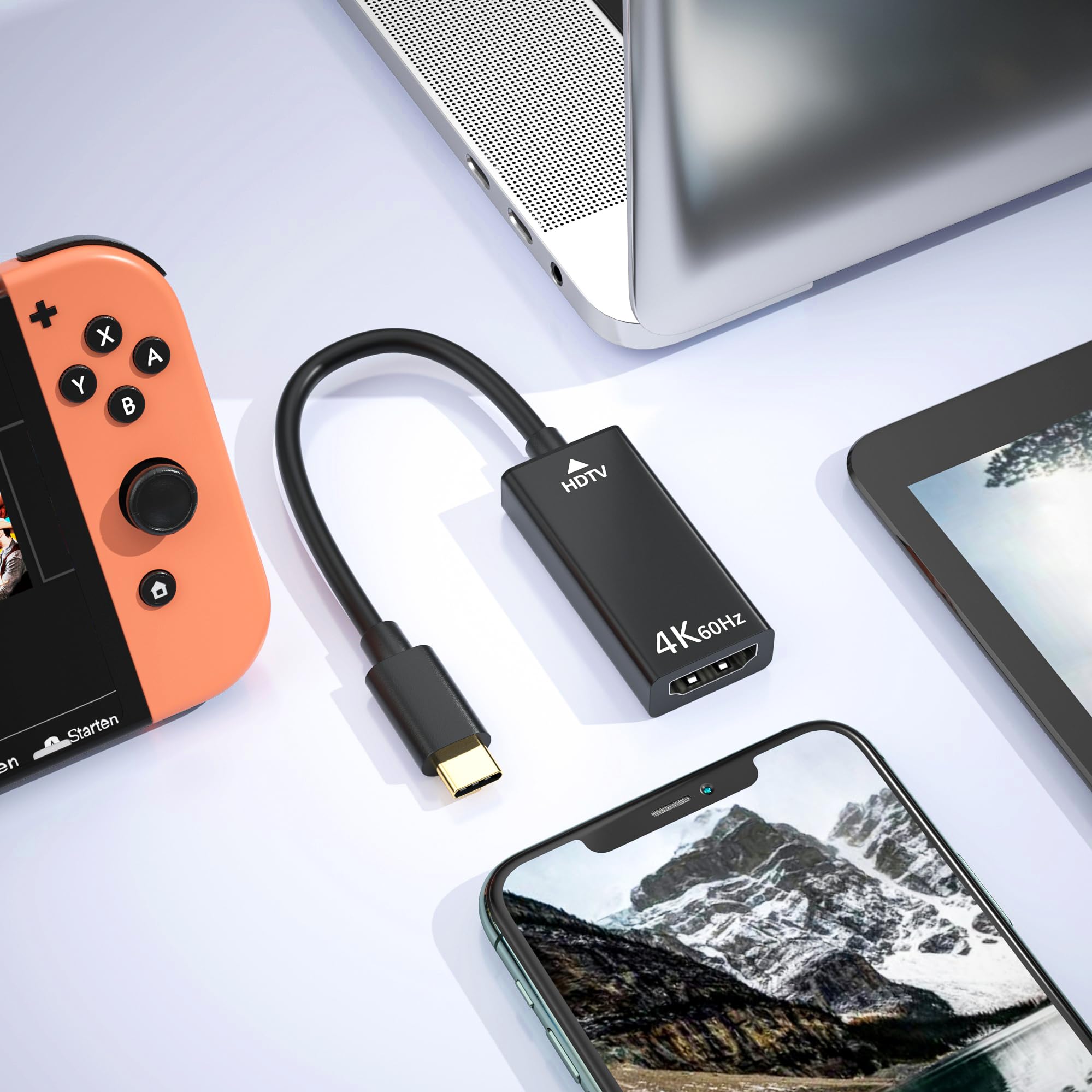 DriverGenius USB-C Auf HDMI Adapter – 4K@60Hz, Unterstützt DP Alt Mode, Plug & Play